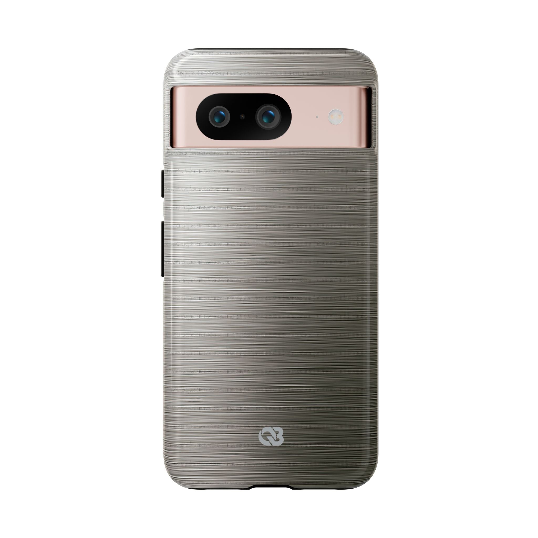 Grey Tough Phone Case for Google Pixel - Brushed Industrial Steel