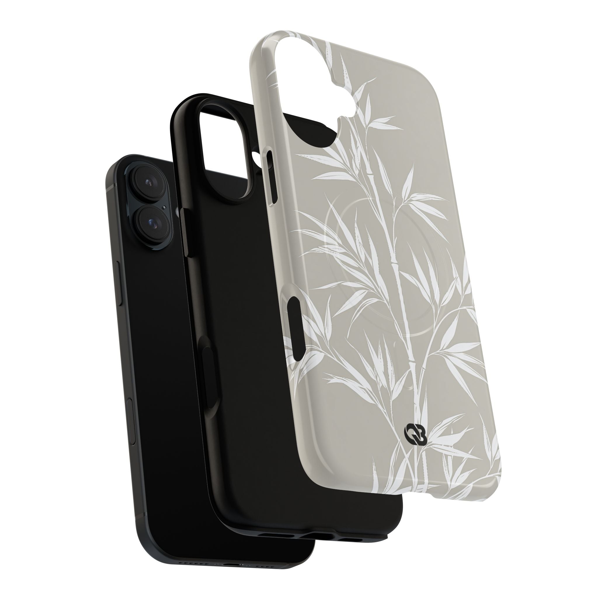 Beige Tough 2.0 Magsafe Phone Case for iPhone - Sandstone Bamboo Stalks