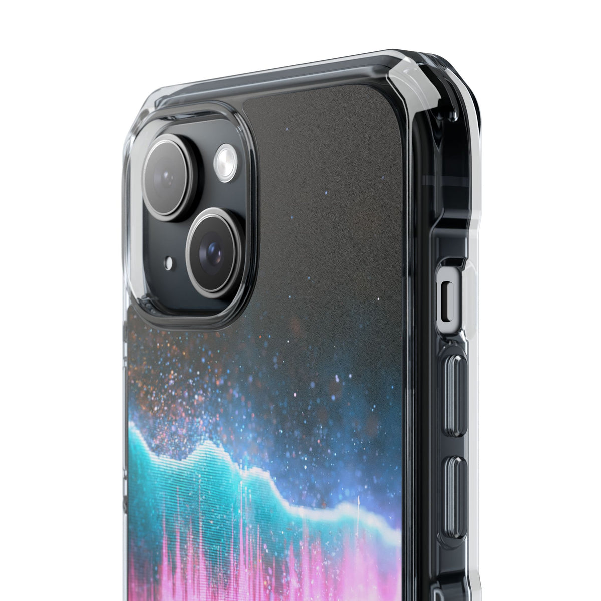 Digital Frequency · Clear Impact Magnetic Phone Case for iPhone · Pink