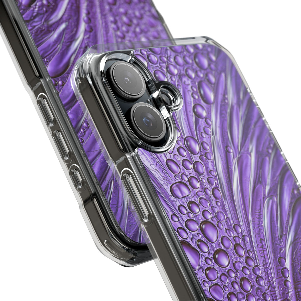 Violet Liquid Gel · Clear Impact Magnetic Phone Case for iPhone · Purple