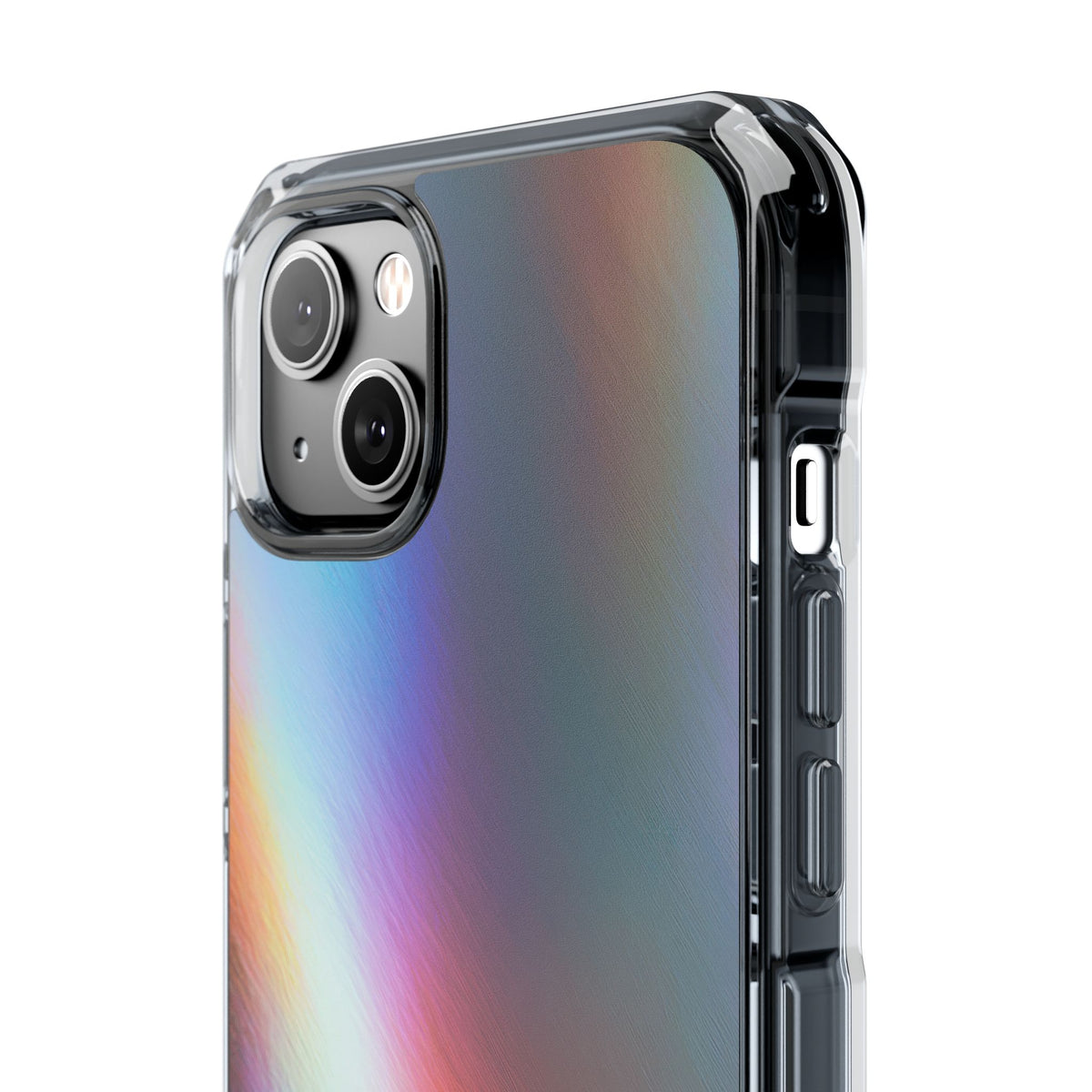 Prismatic Ray · Clear Impact Magnetic Phone Case for iPhone · Blue