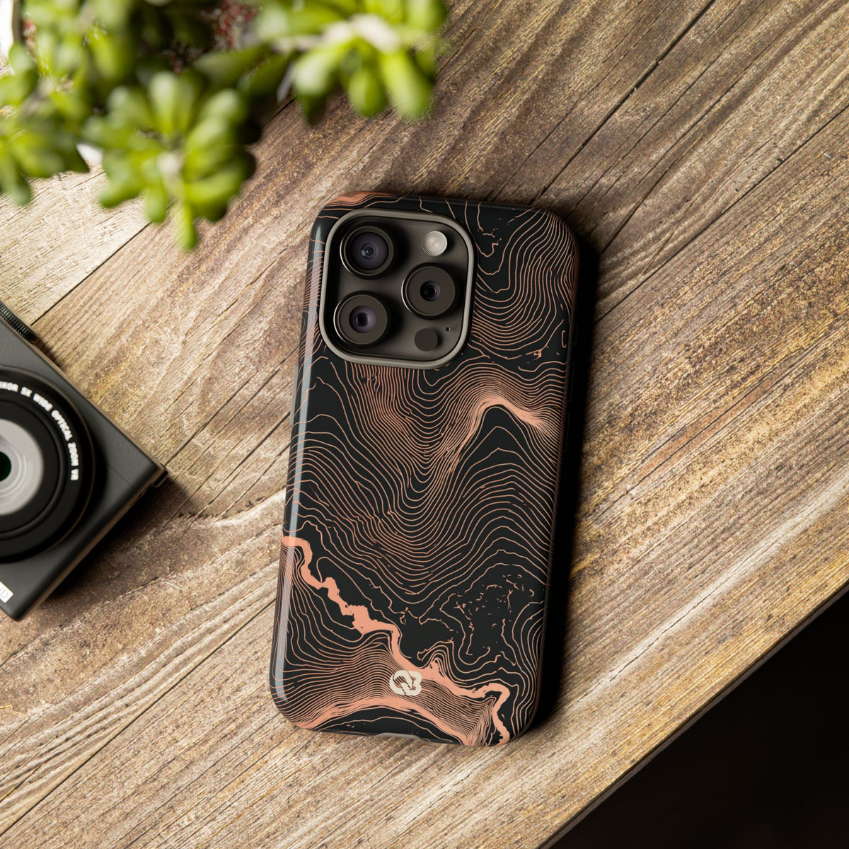 Mesa Elevation Contour · Tough Phone Case for iPhone · Black