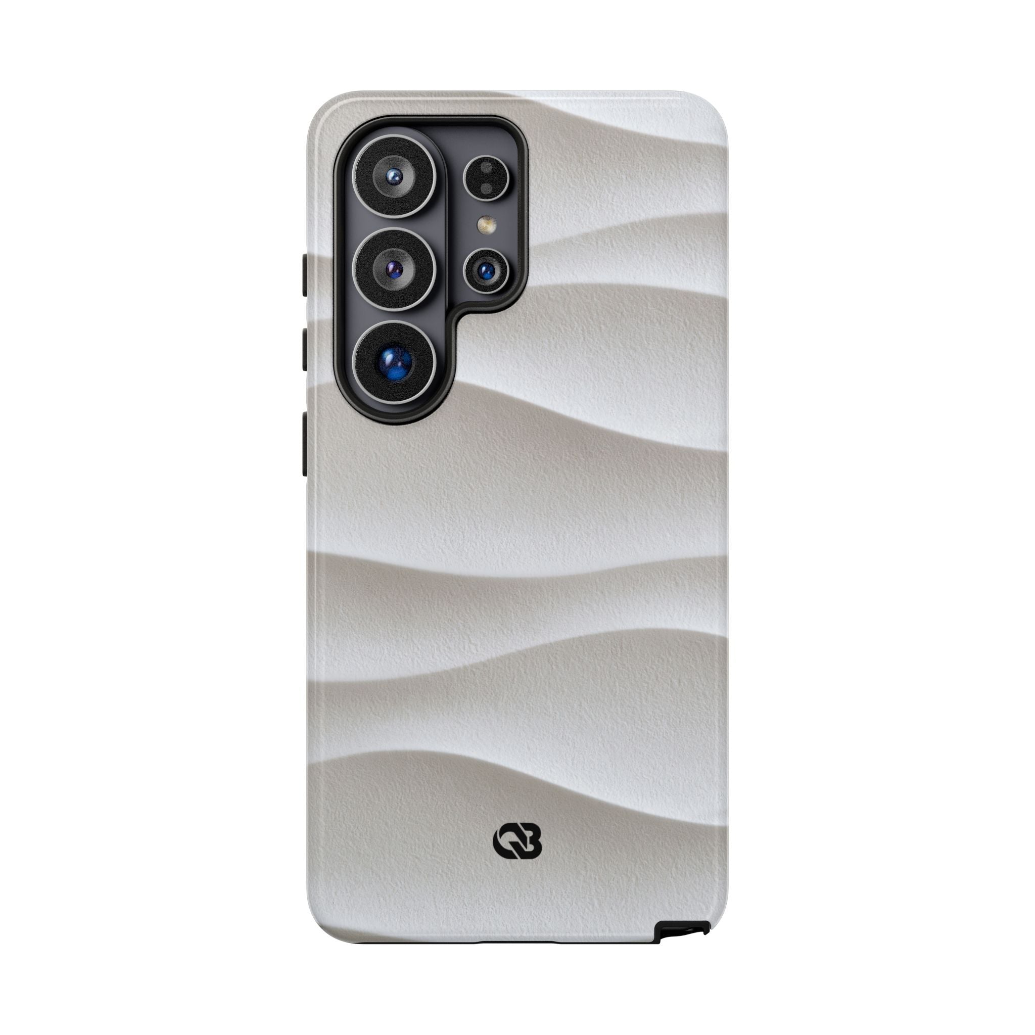 White Tough Phone Case for Samsung - Arctic Flow Ridges