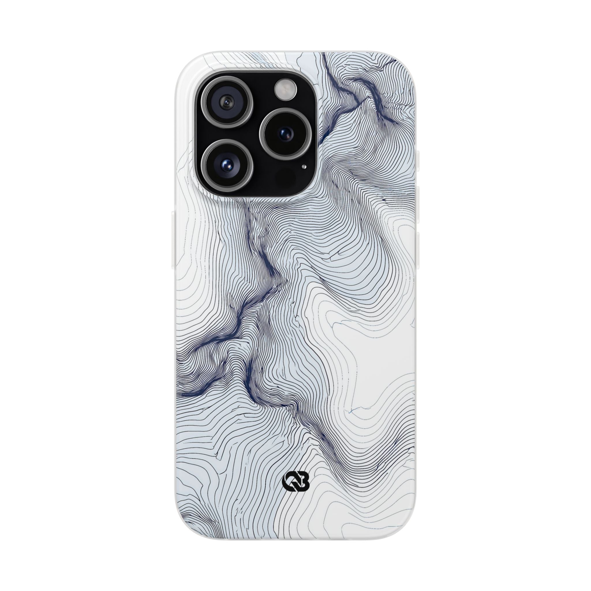 White Lite Phone Case for iPhone - Nordic Ridge Topo