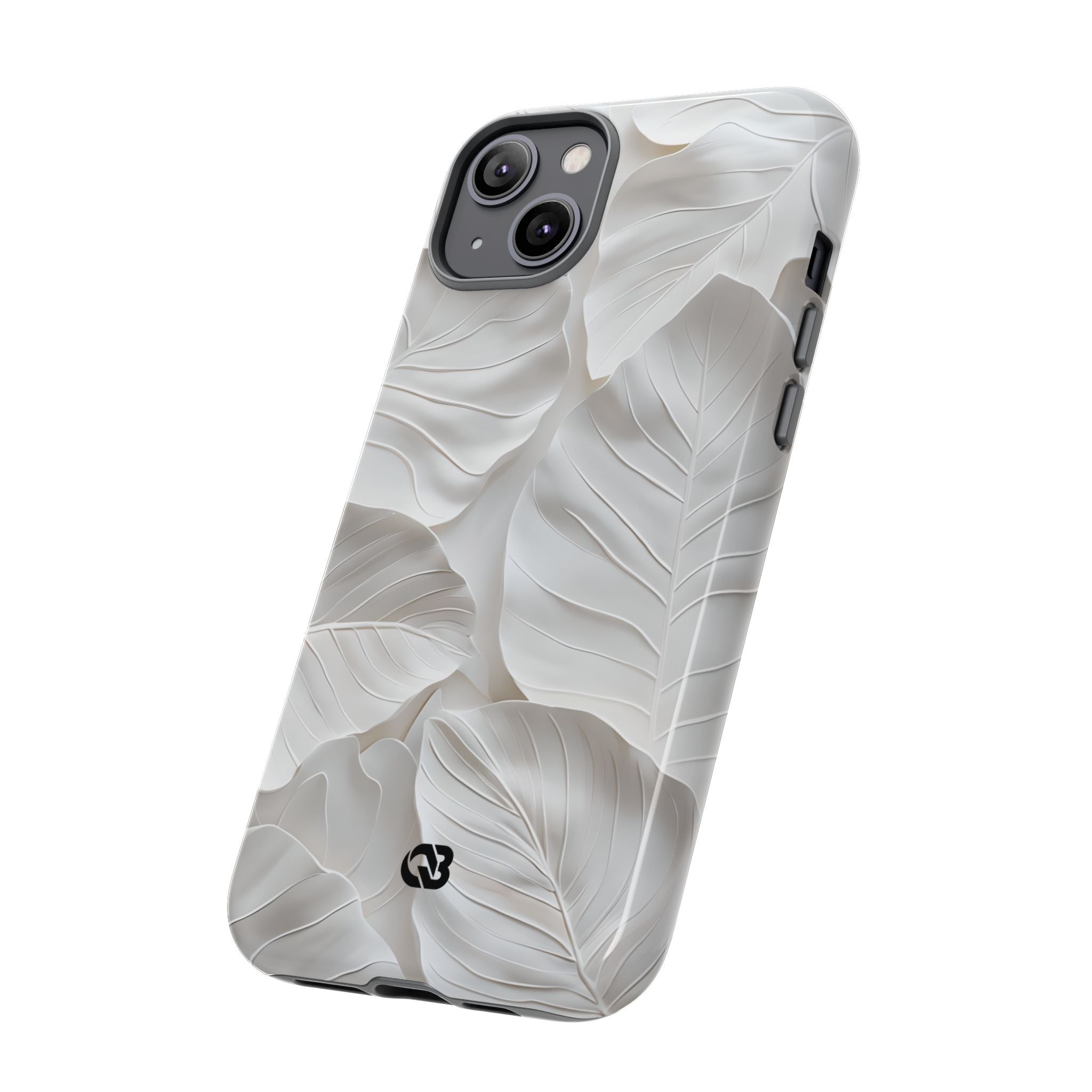 Sculpted Ivory Leaves · Tough Coque de téléphone pour iPhone