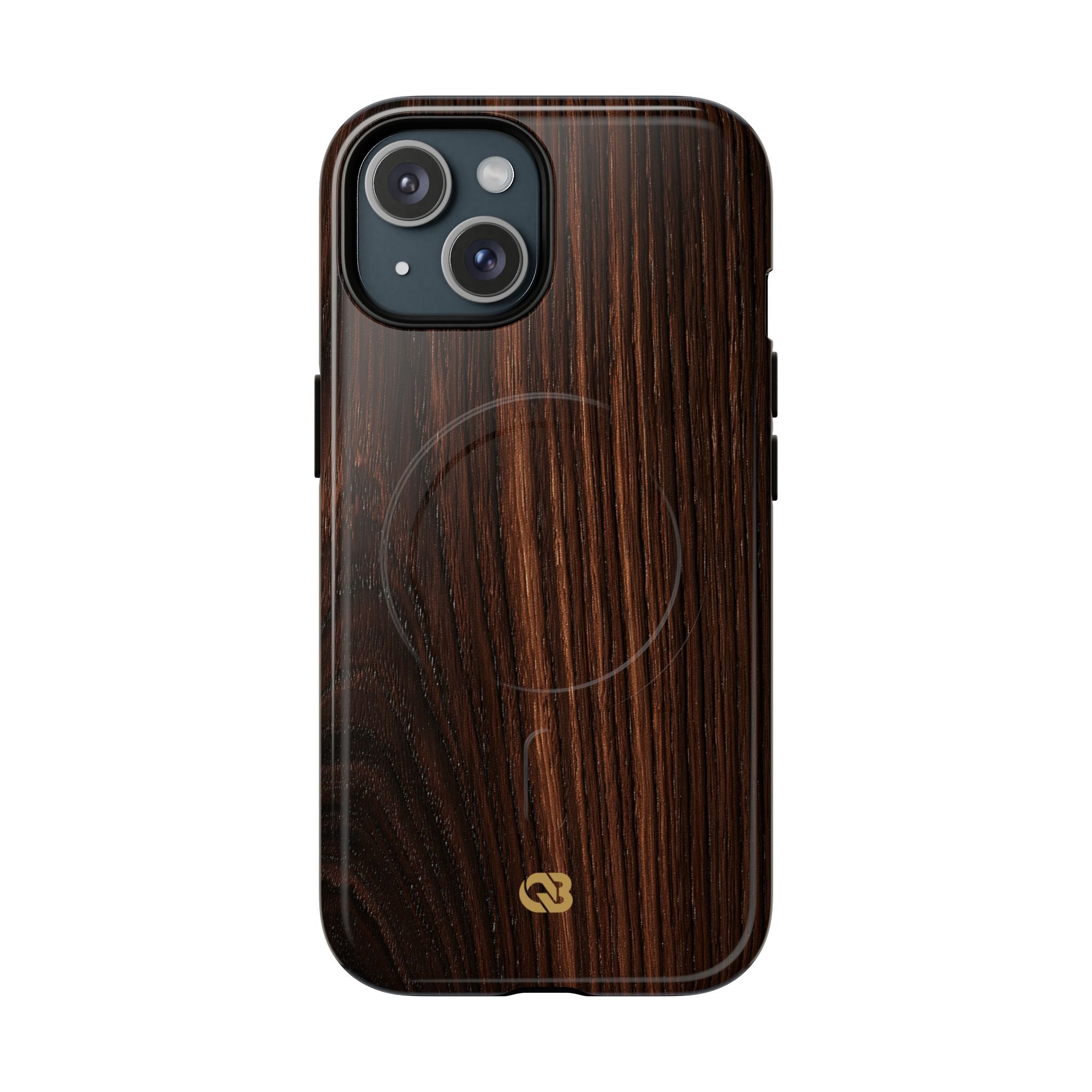 Brown Tough 2.0 Magsafe Phone Case for iPhone - Burnished Mahogany Grain