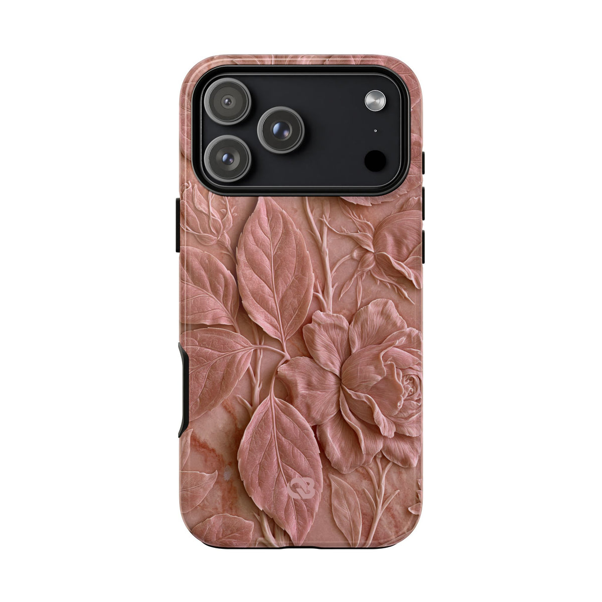 Blush Rose Relief · Tough Phone Case for iPhone · Pink