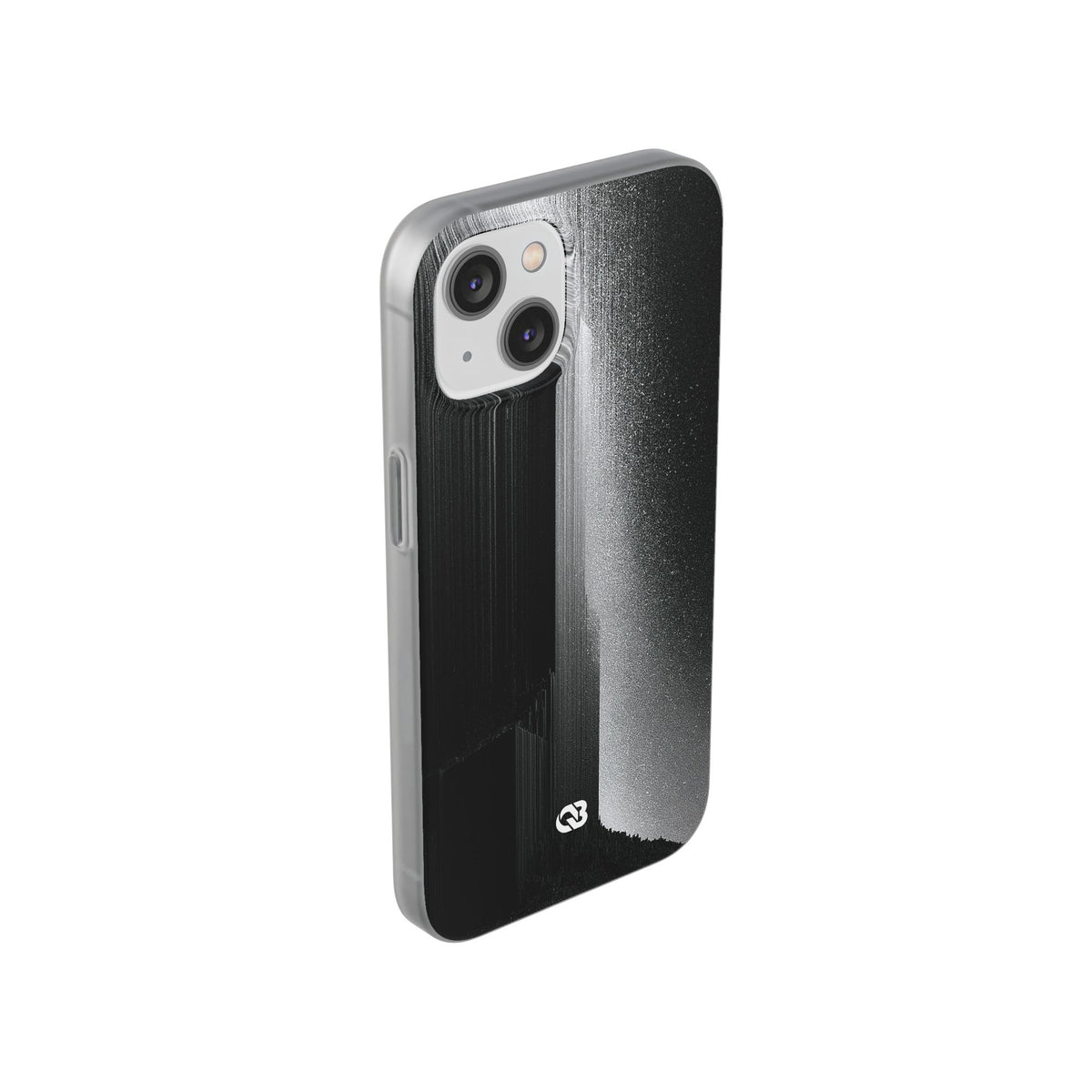 Black Lite Phone Case for iPhone - Brutalist Pixel Monolith