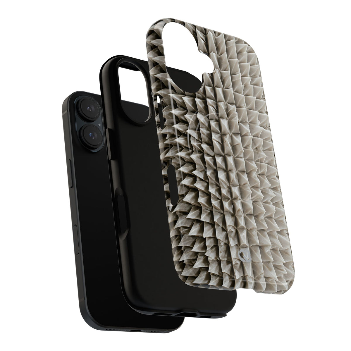 Beige Tough 2.0 Magsafe Phone Case for iPhone - Bone Spiked Grid