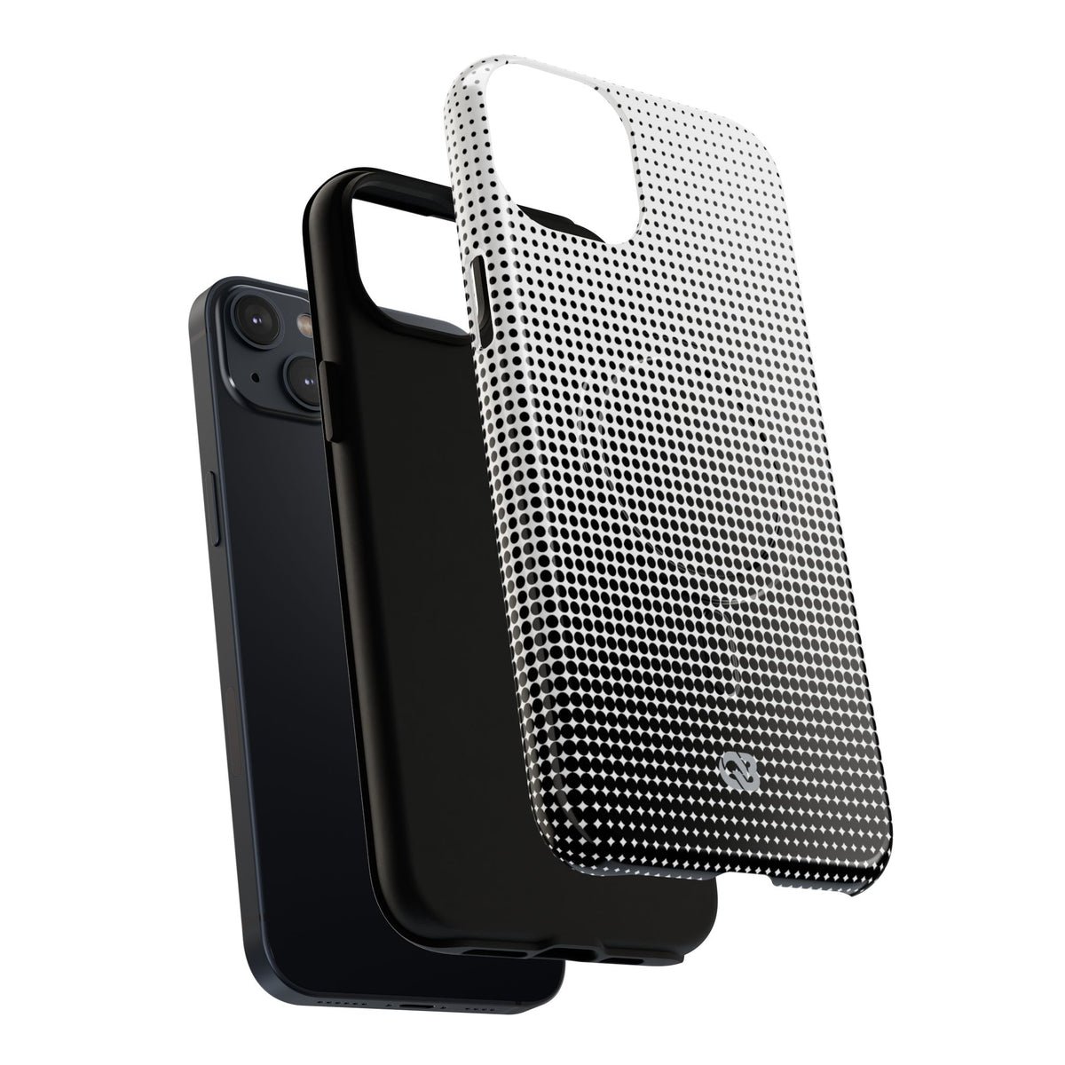 Black Tough 2.0 Magsafe Phone Case for iPhone - Obsidian Halftone Flux