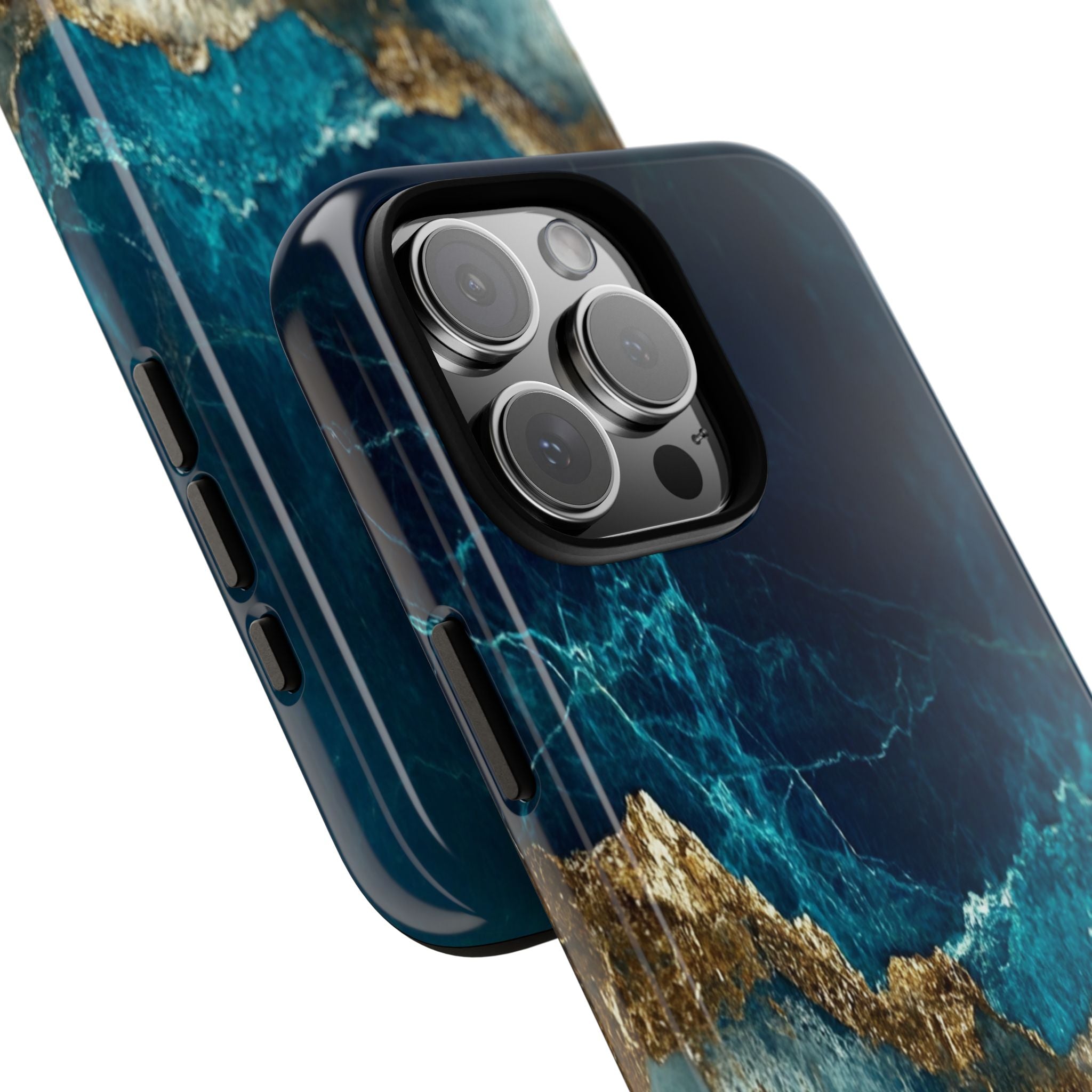 Jagged Gold Split iPhone 16 Pro Max Case - Tough