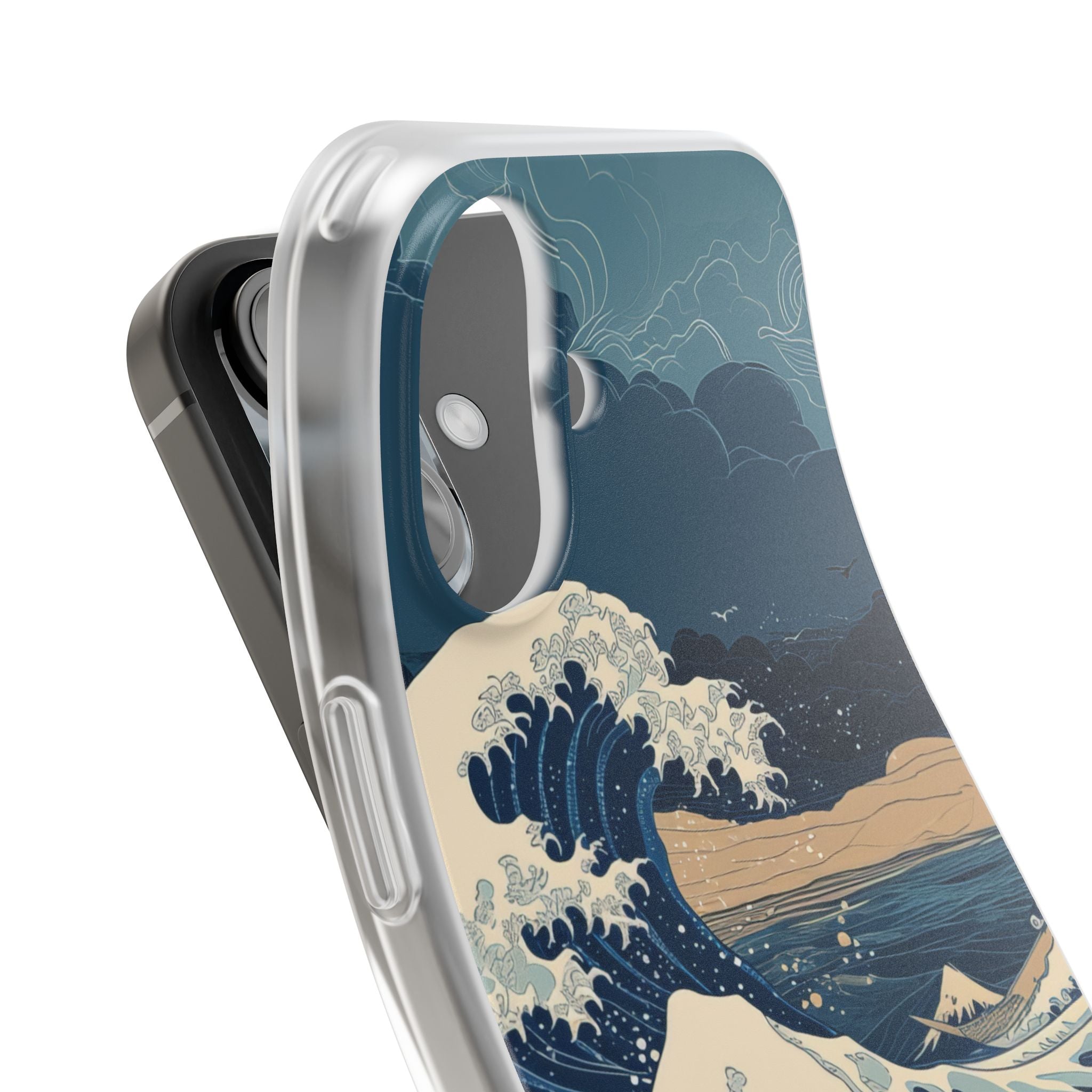 Cresting Blue Wave iPhone 16 Case - Soft