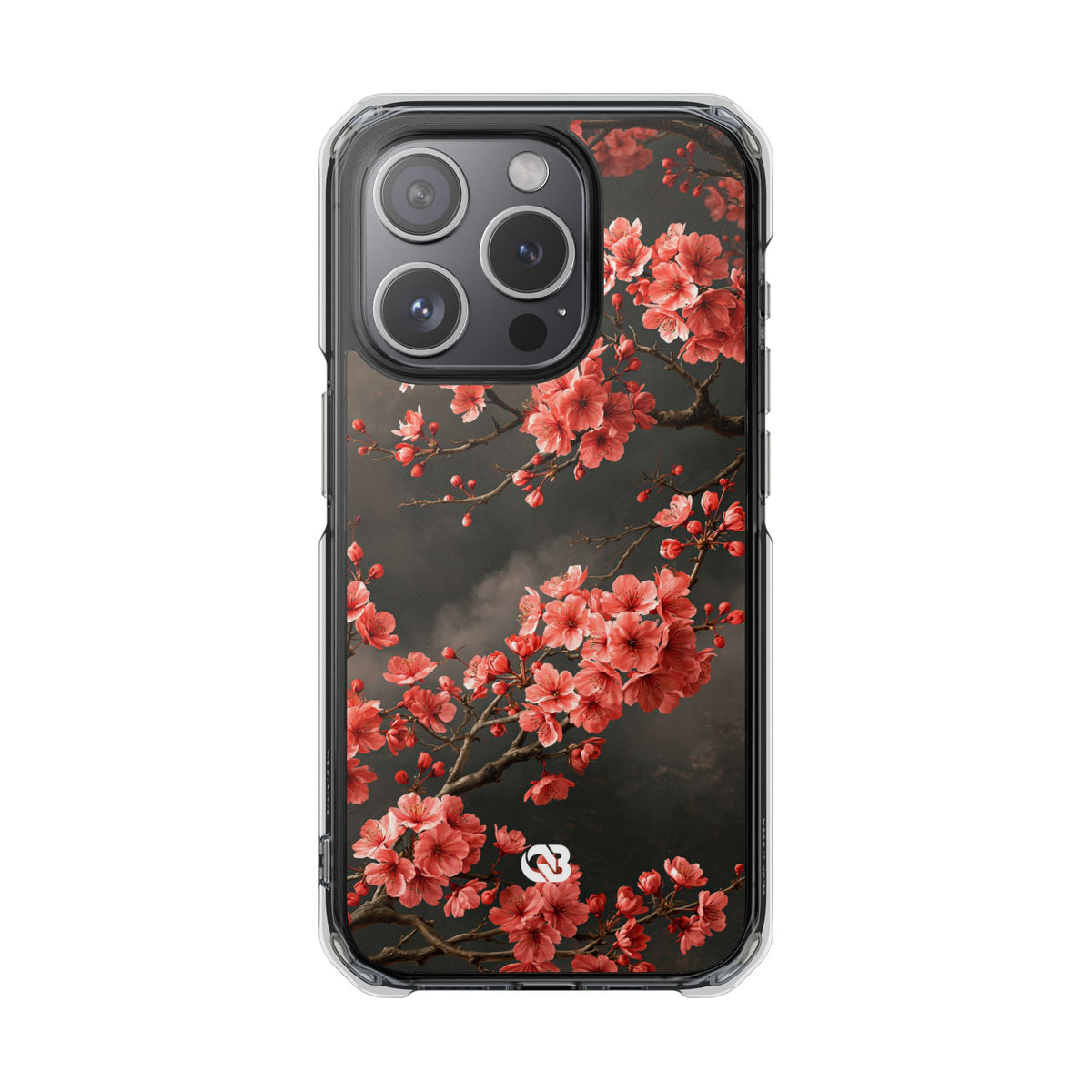 Dark Sakura Nocturne · Clear Impact Magnetic Phone Case for iPhone · Black