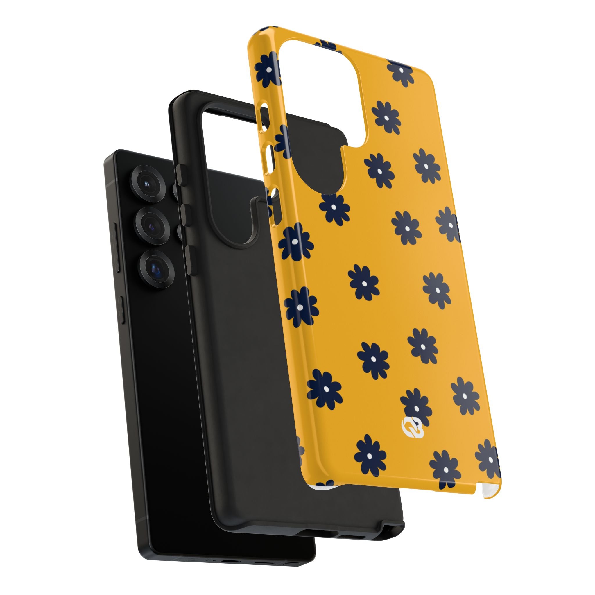 Navy Daisy Mustard · Tough Handyhülle für Samsung