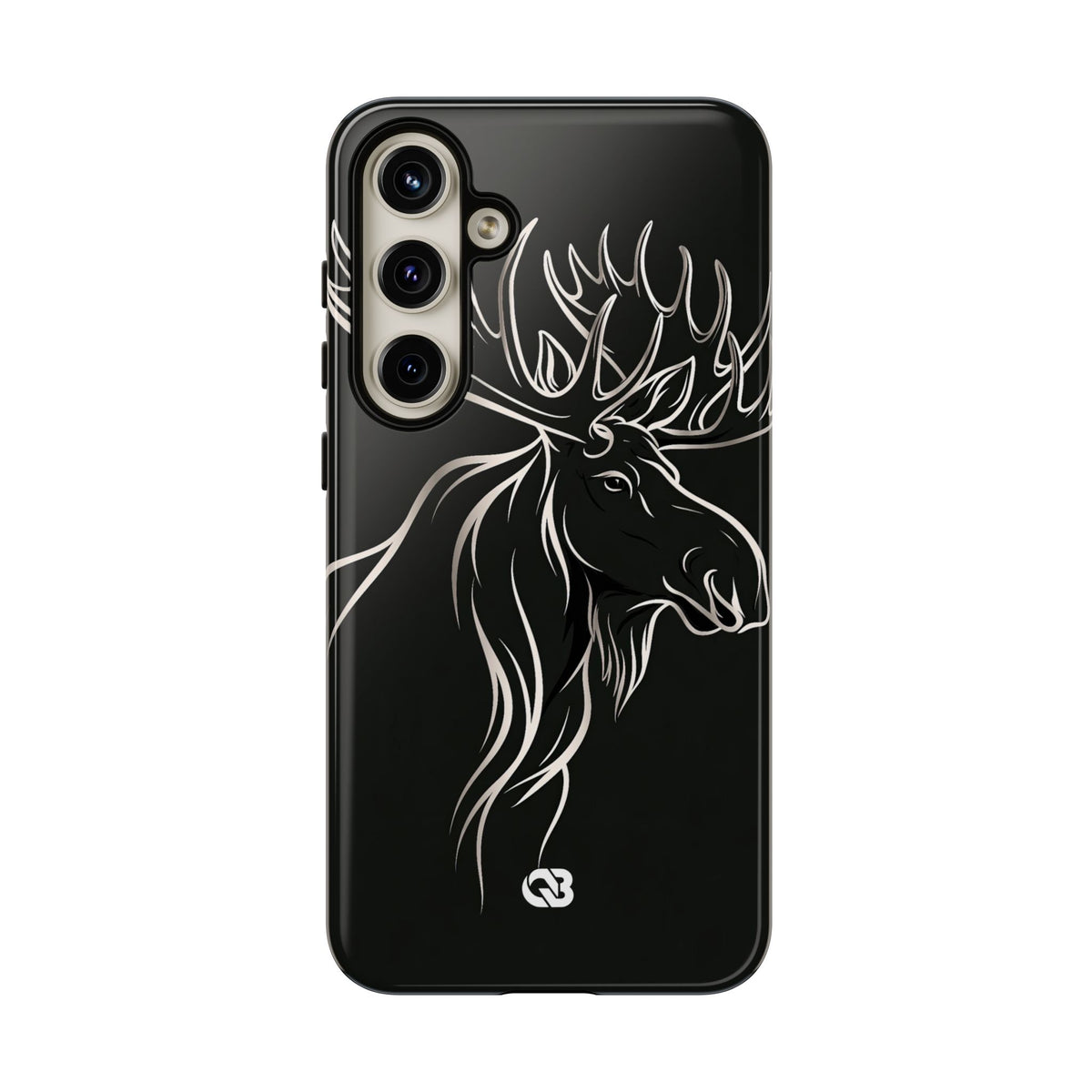 Nordic Moose Contour · Tough Phone Case for Samsung · Black