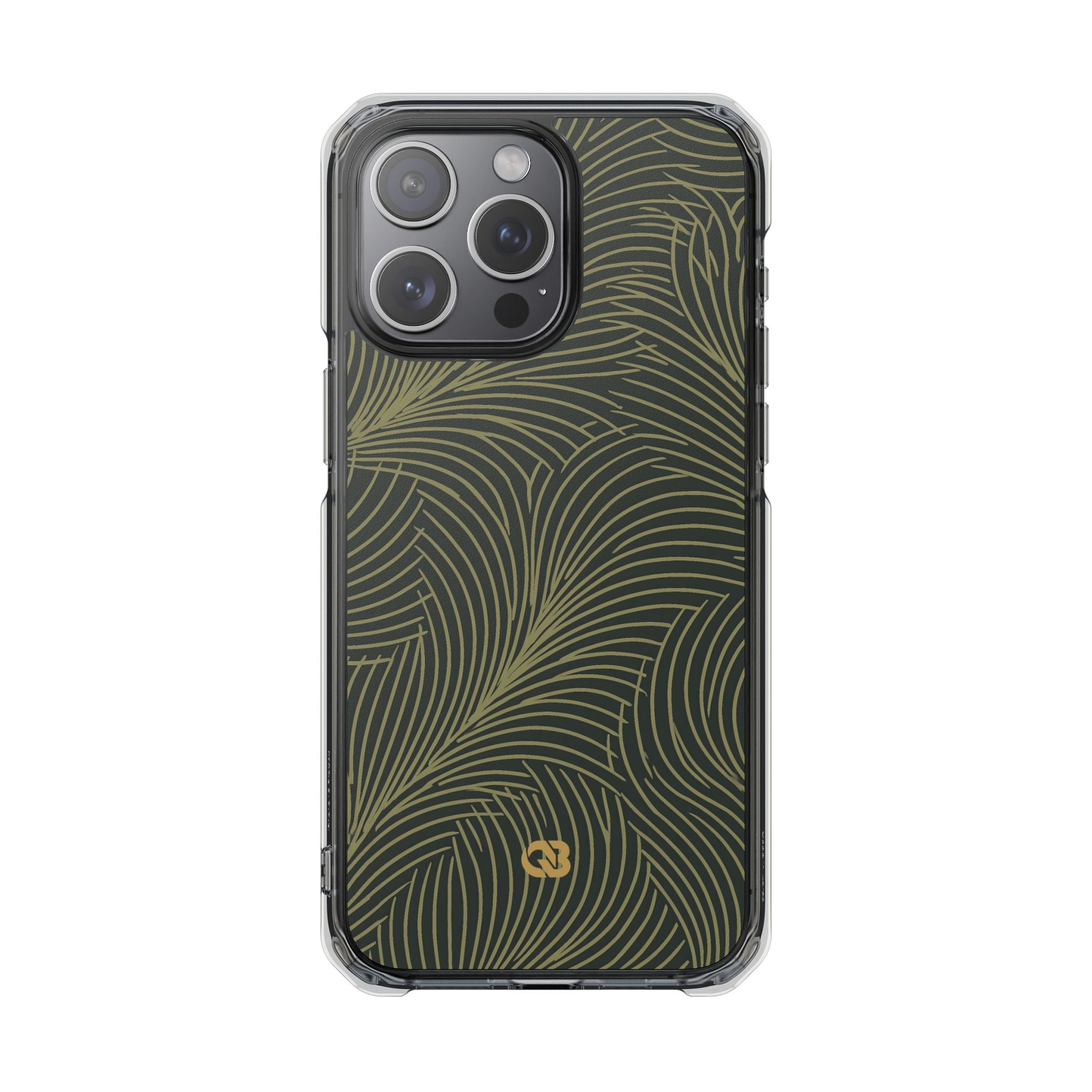 Green Impact MagSafe Phone Case for iPhone - Dark Olive Plume