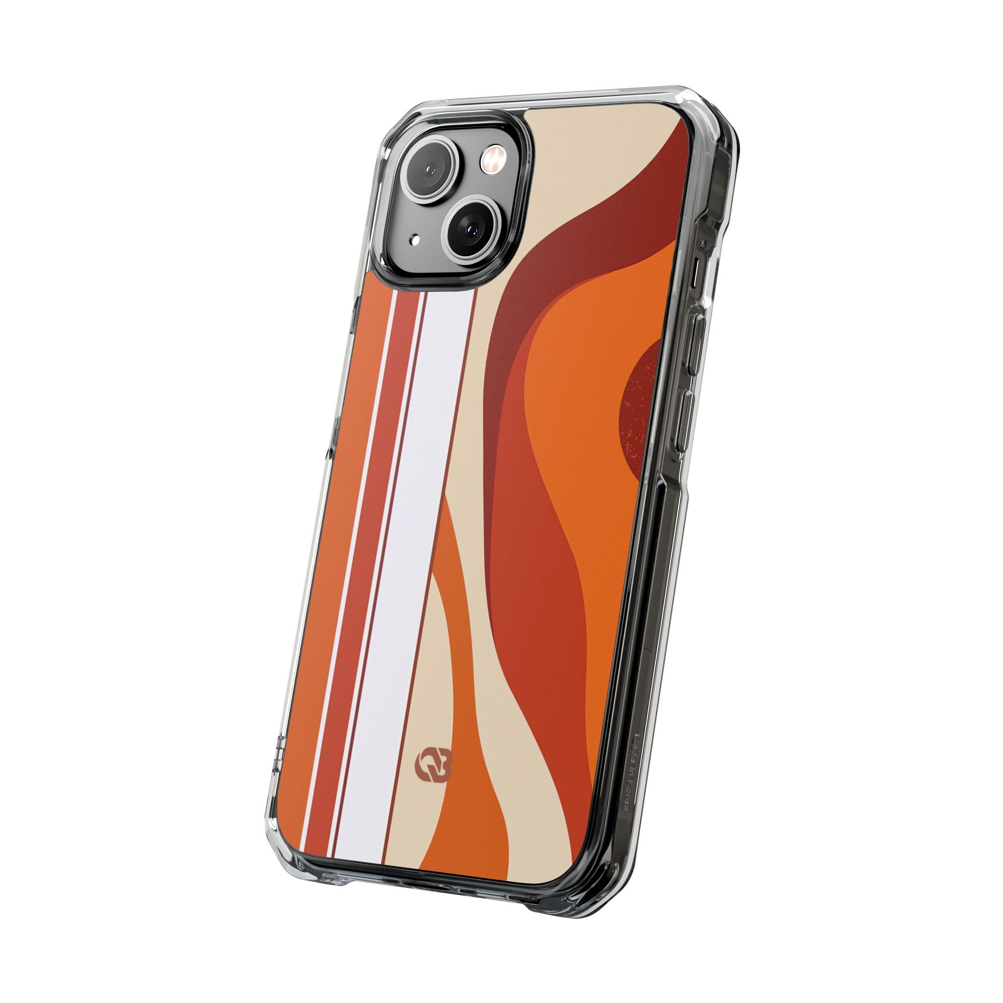 Orange Impact MagSafe Phone Case for iPhone - Terracotta Metro Line