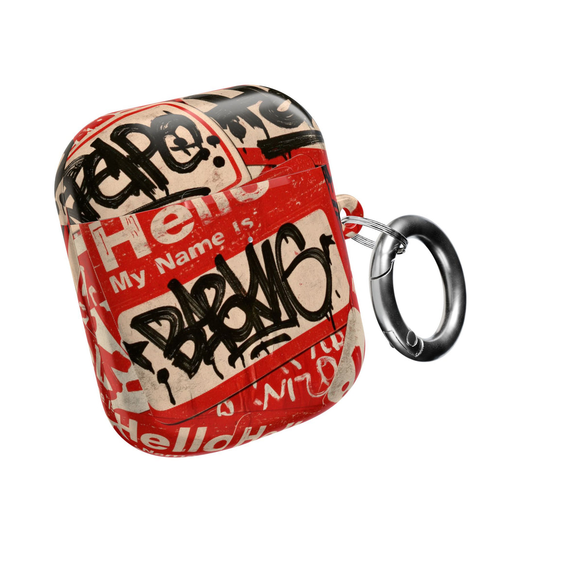 Slap Tag Collage · Hard Case for AirPods & AirPods Pro · Red
