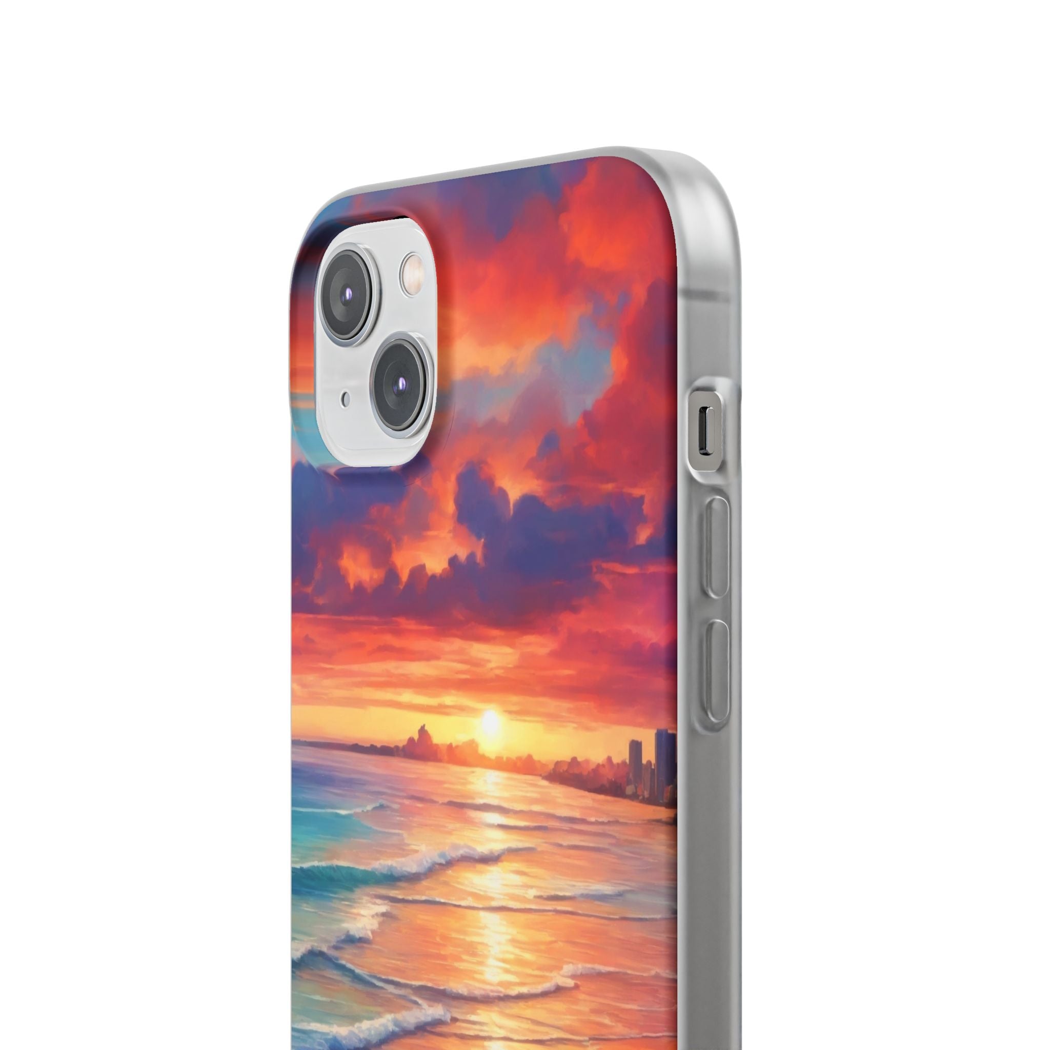 Crimson Shore Horizon · Soft Handyhülle für iPhone