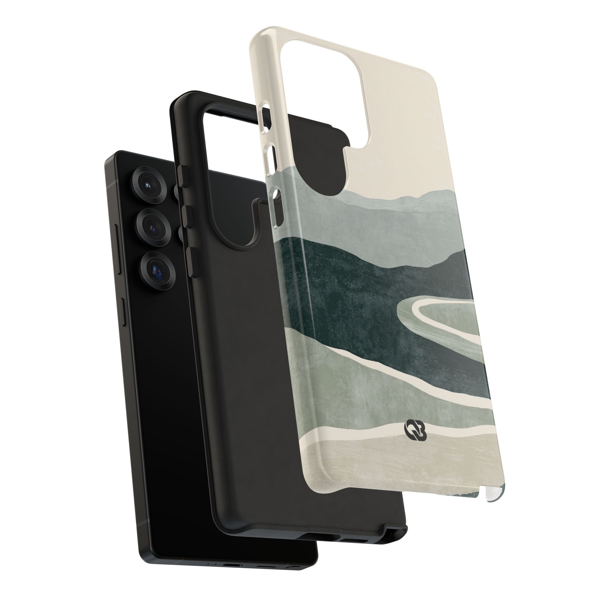 Green Tough Phone Case for Samsung - Misty Sage Valley