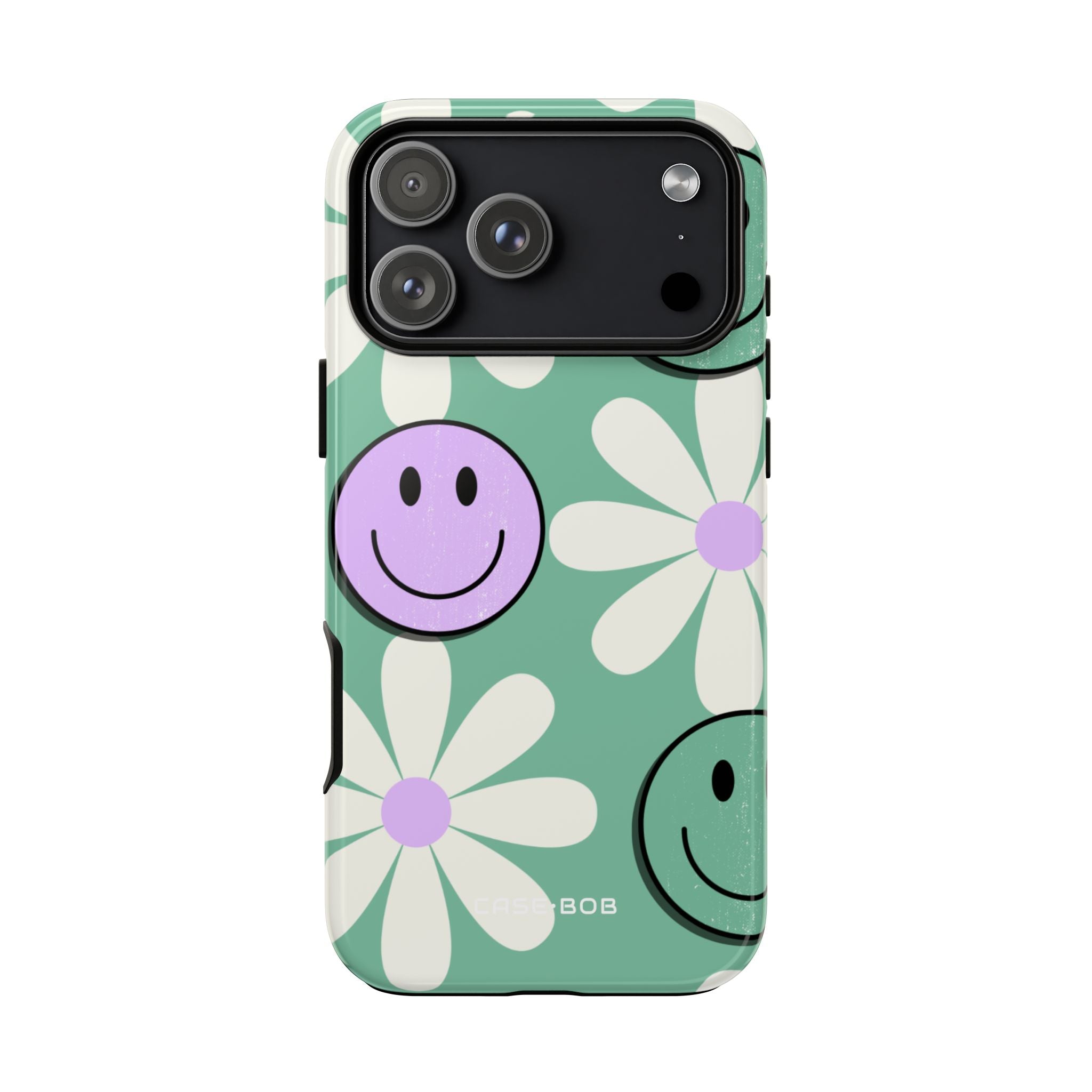 Smiley Daisy Glow iPhone 17 Pro Max Case - Tough - CASE•BOB