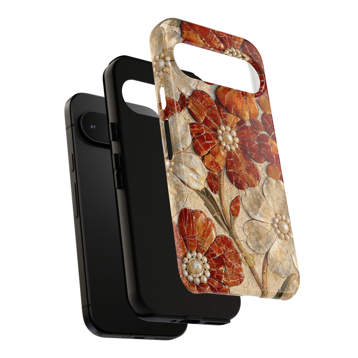 Carnelian Pearl Bloom · Tough Phone Case for Pixel · Orange