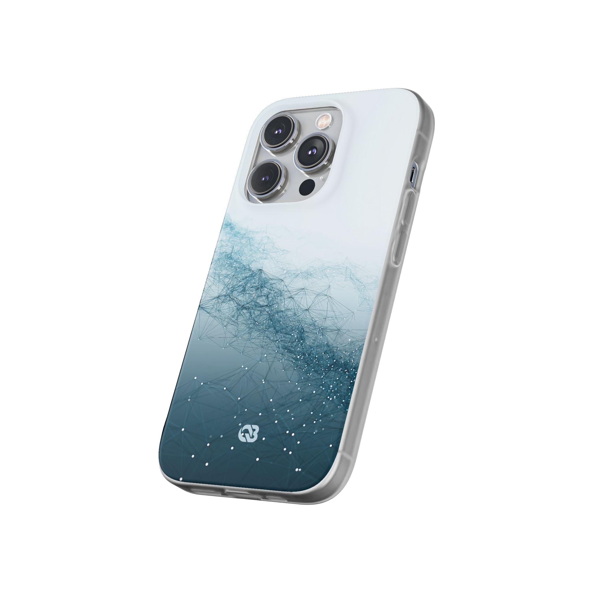 Teal Lite Phone Case for iPhone - Cyan Vector Lattice