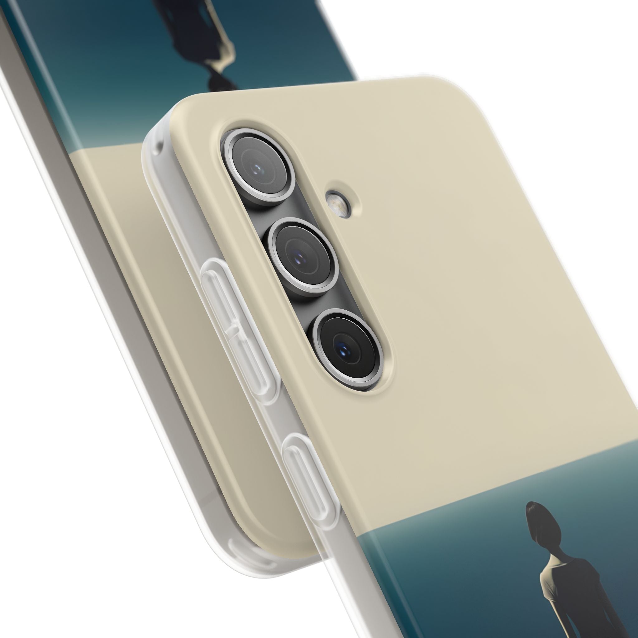 Solitary Blue Horizon · Soft Phone Case for Samsung