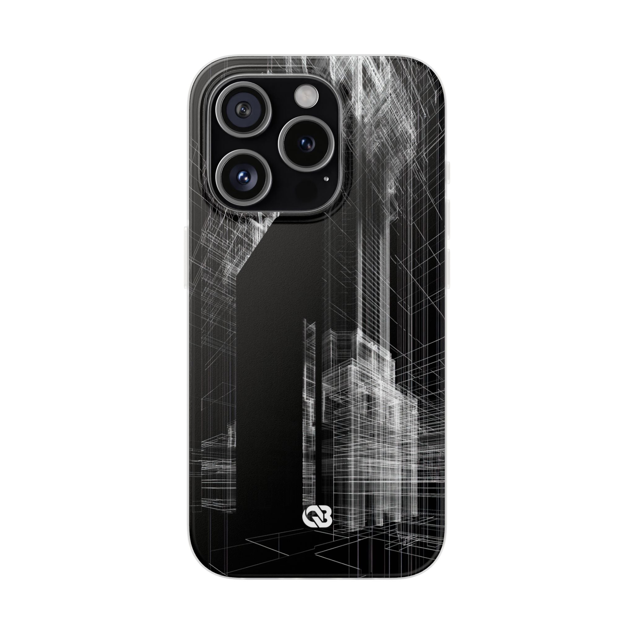 Black Lite Phone Case for iPhone - Ghost Urban Wireframe