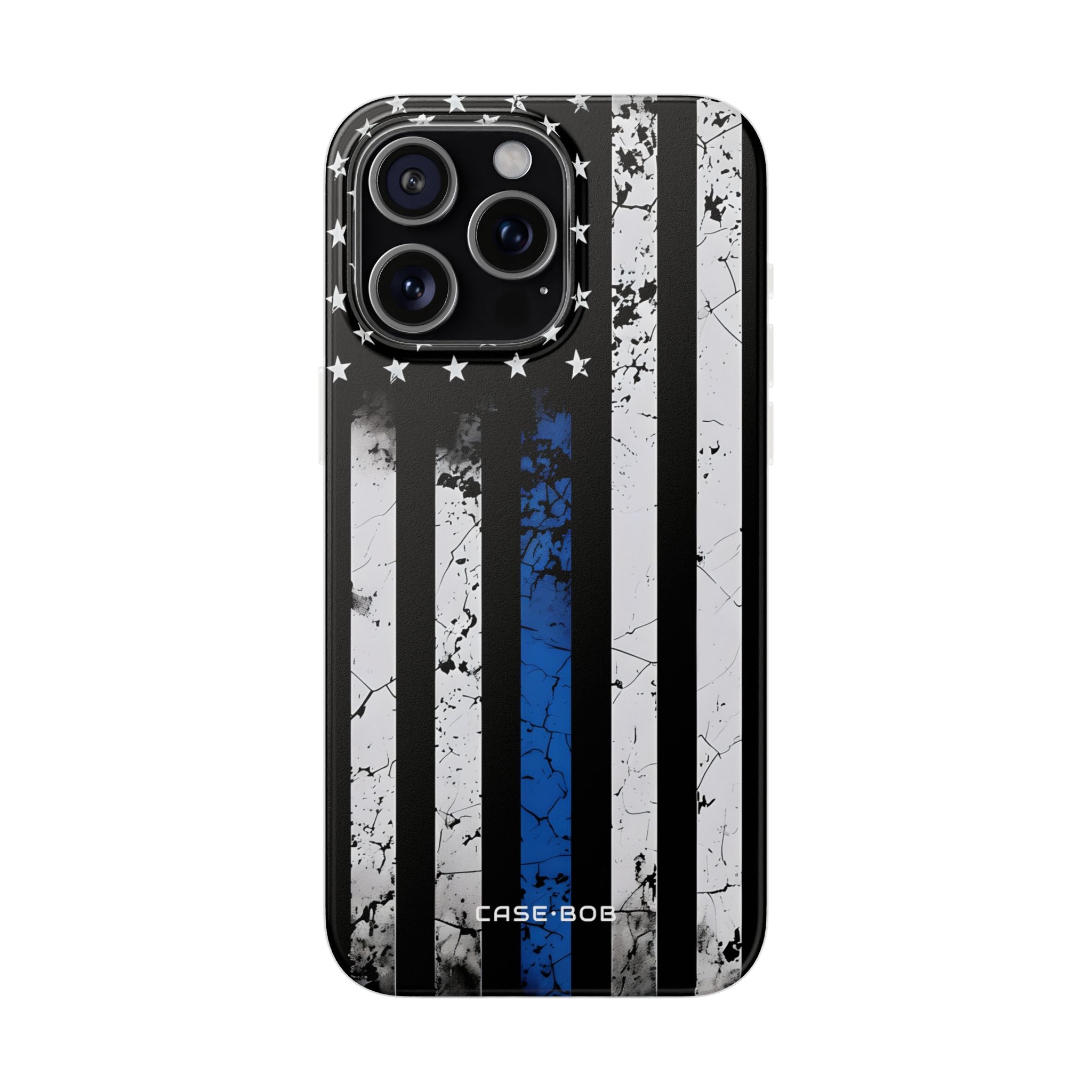 Blau gestreifte Flagge iPhone 15 Pro Max Case - Soft