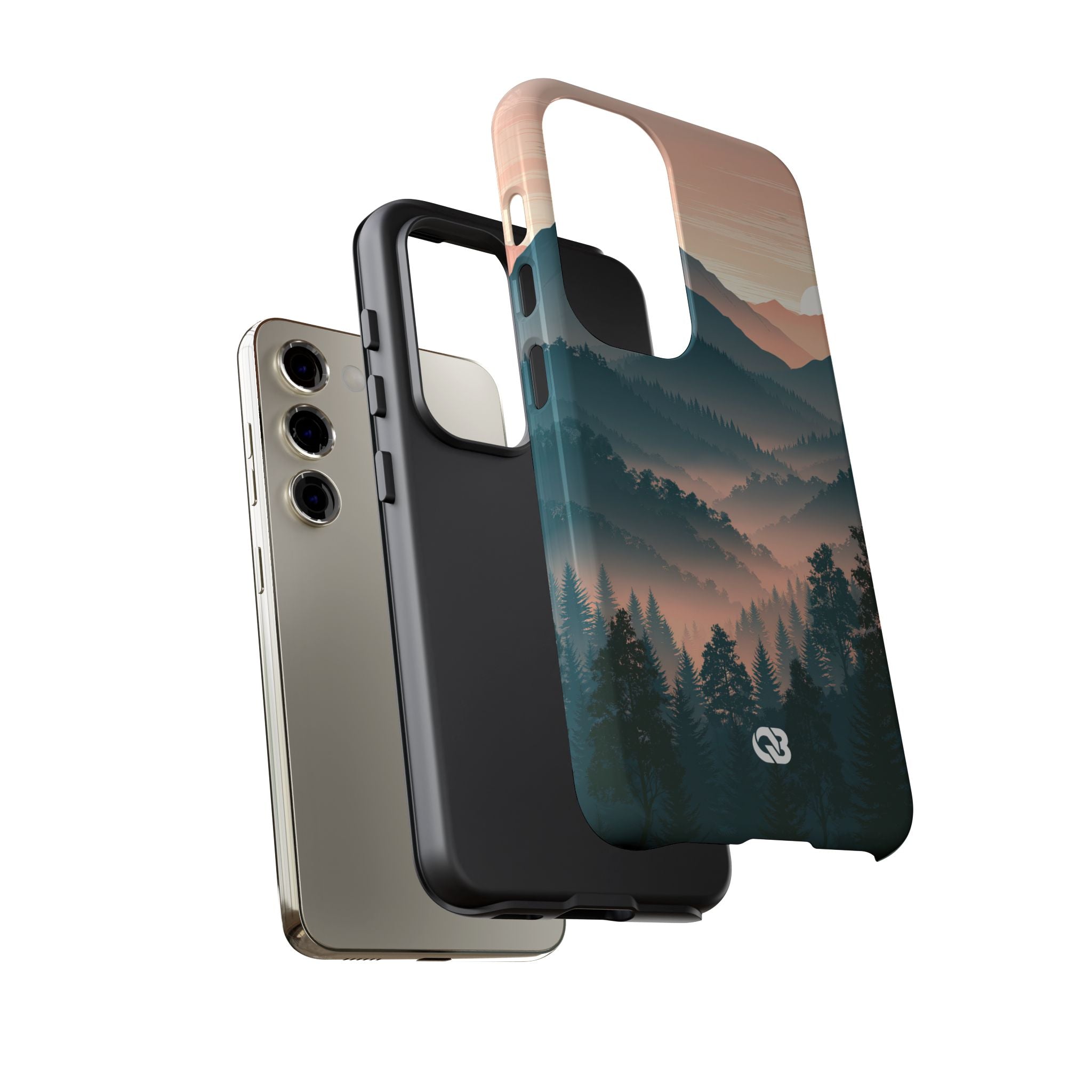 Teal Tough Phone Case for Samsung - Alpine Teal Horizon