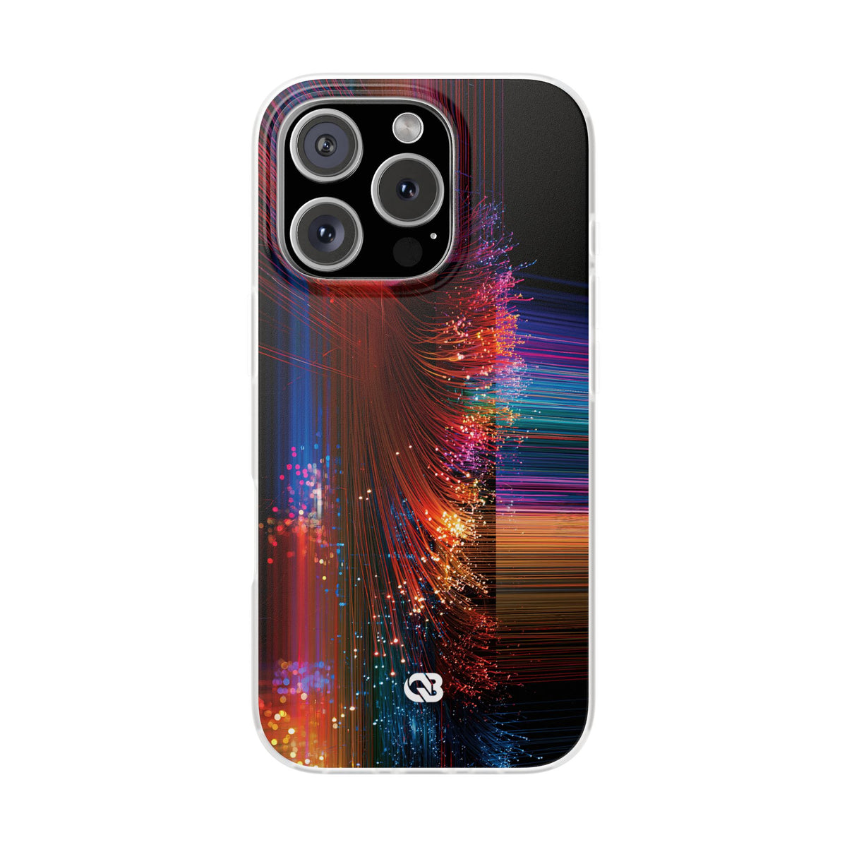 Black Lite Phone Case for iPhone - Cyber Optic Streak