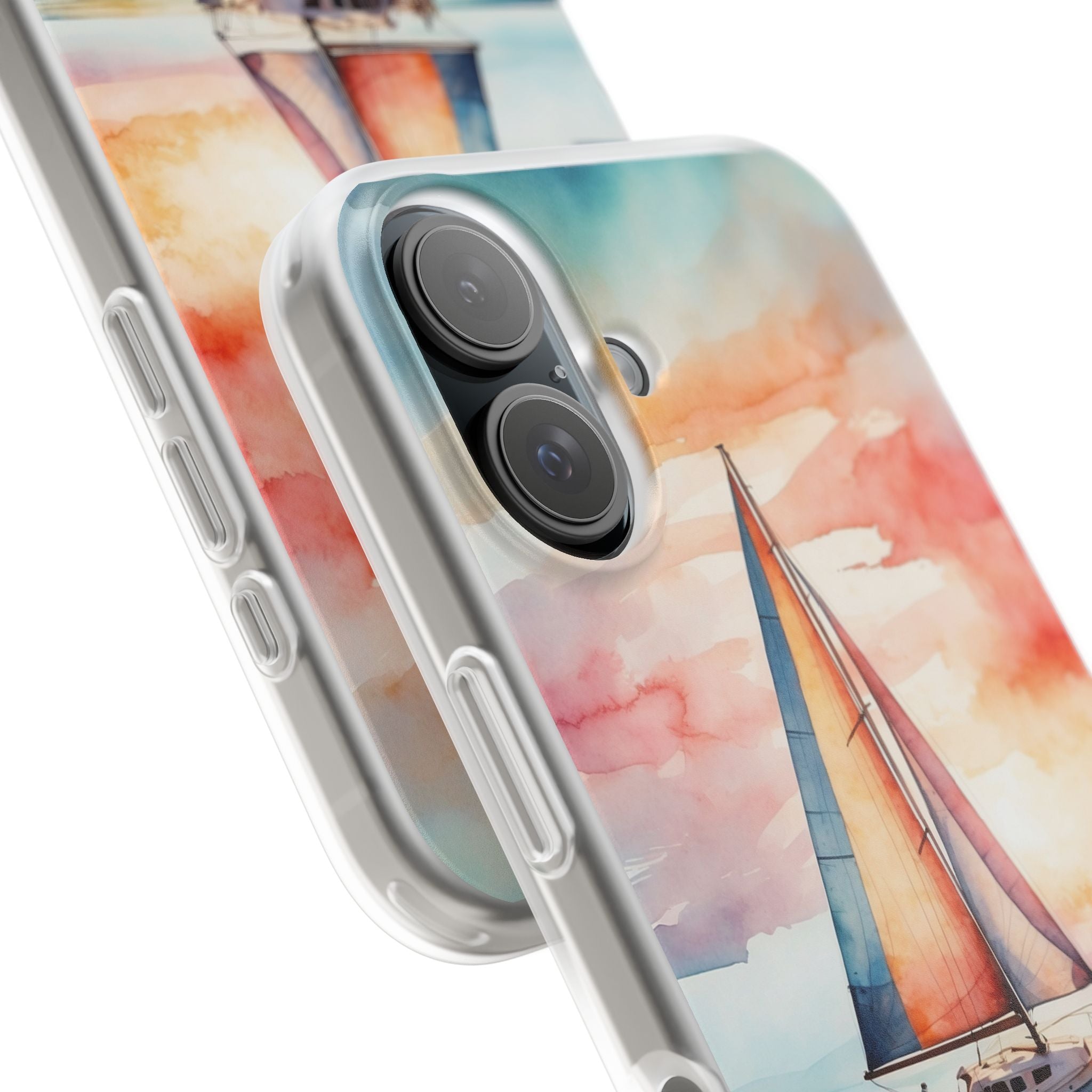 Crimson Horizon Sail · Soft Hoesje voor iPhone