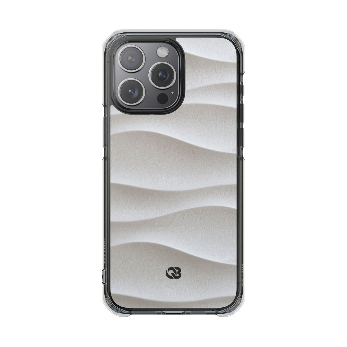 Sculpted Dune Relief · Clear Impact Magnetic Phone Case for iPhone · White