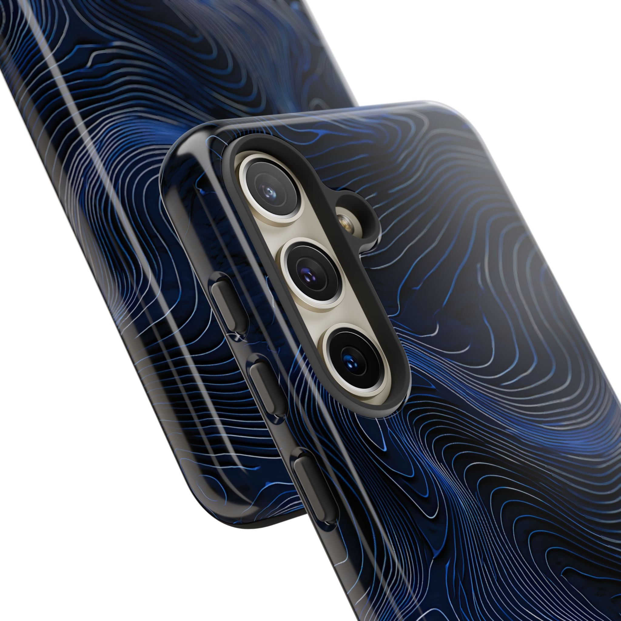 Blue Tough Phone Case for Samsung - Cobalt Contour Ridge