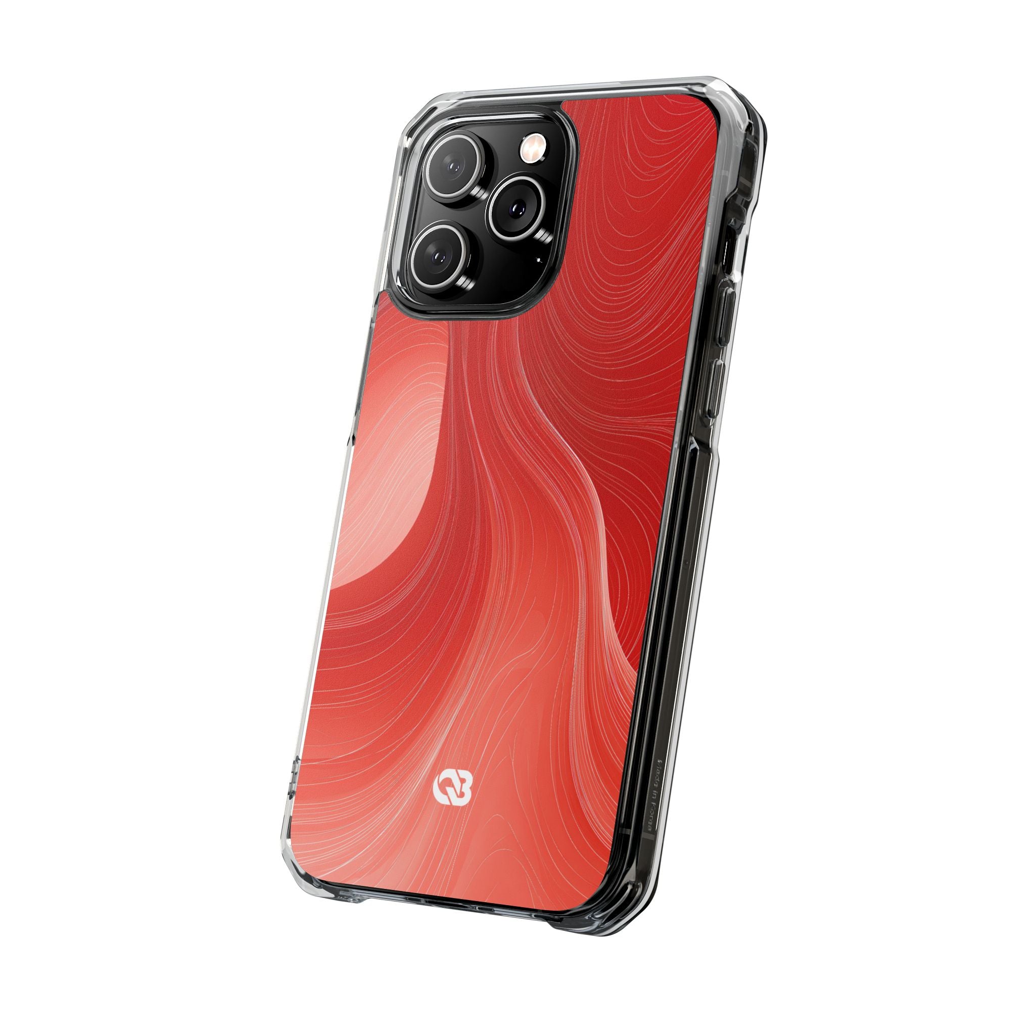 Red Impact MagSafe Phone Case for iPhone - Crimson Silk Strands