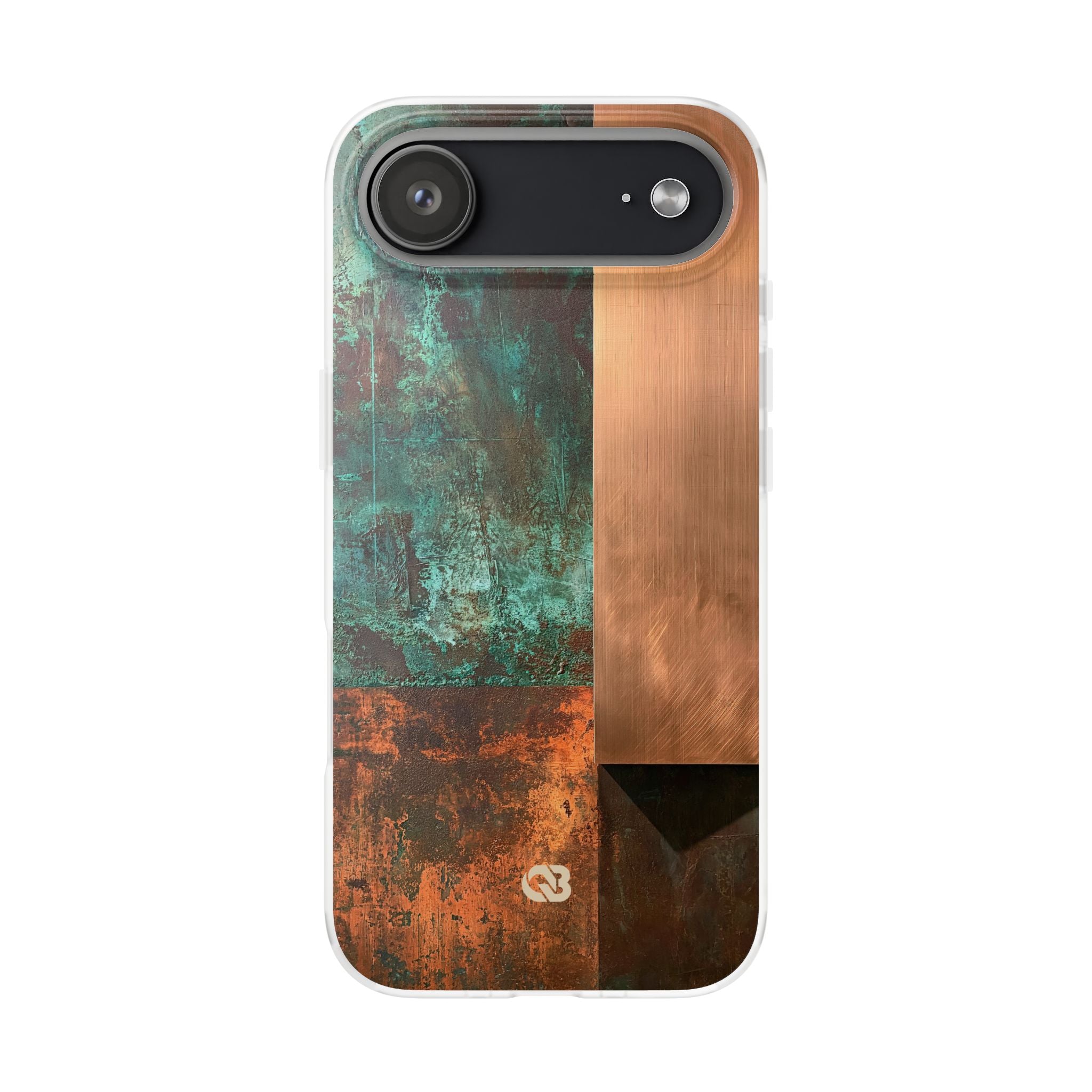 Teal Lite Phone Case for iPhone - Verdigris Copper Slab