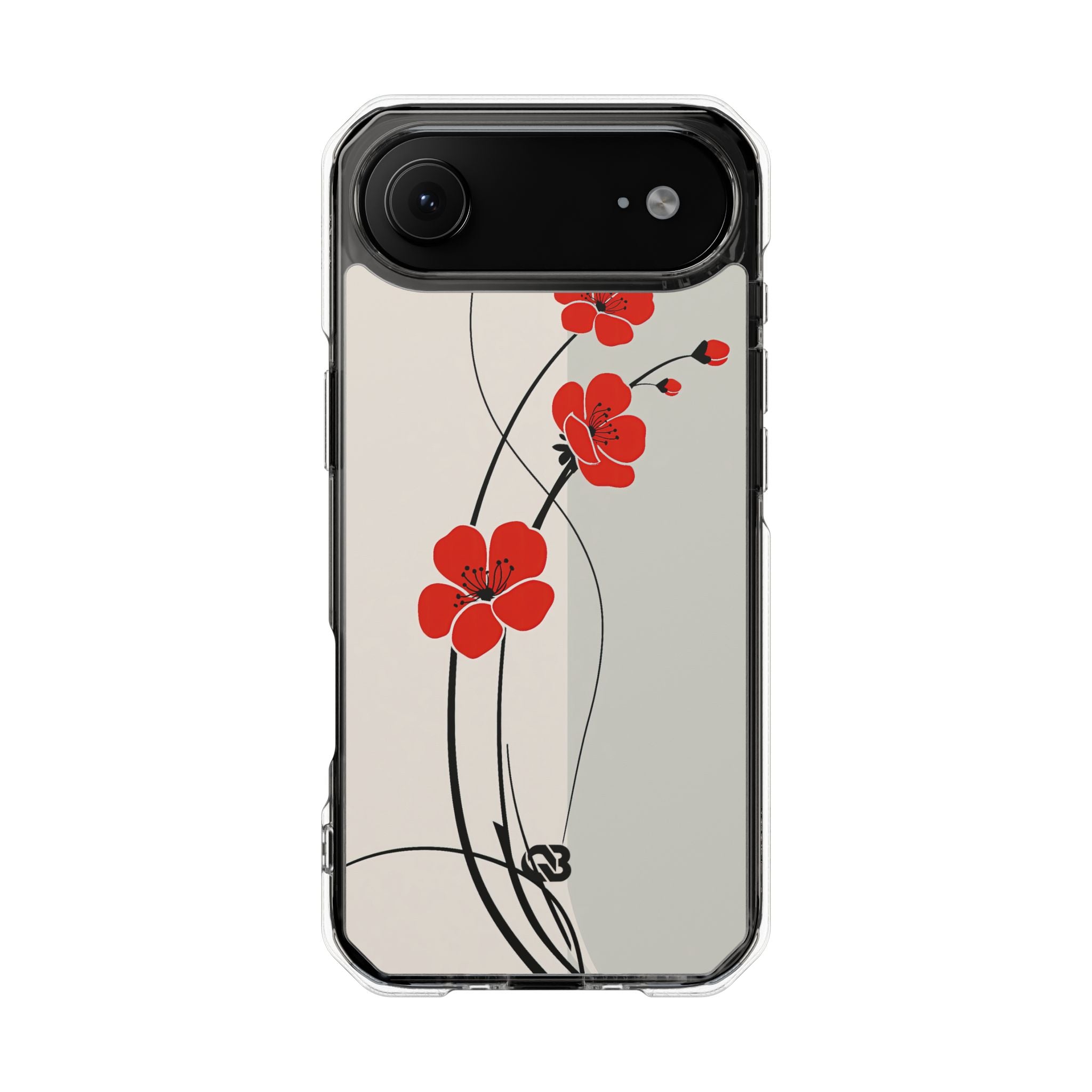 Red Impact MagSafe Phone Case for iPhone - Crimson Plum Ink