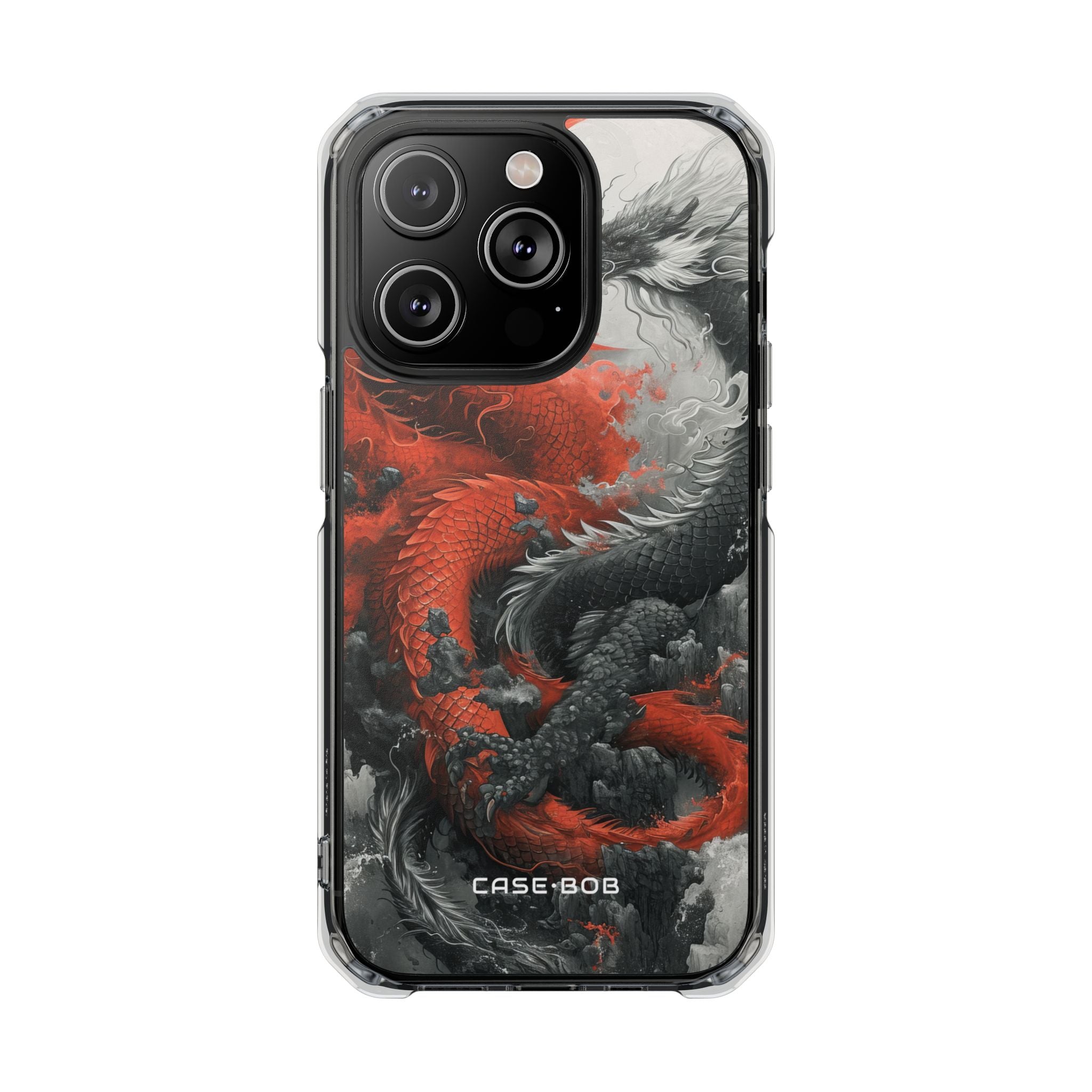 Twin Dragons Crimson iPhone 14 Pro Case - Impact