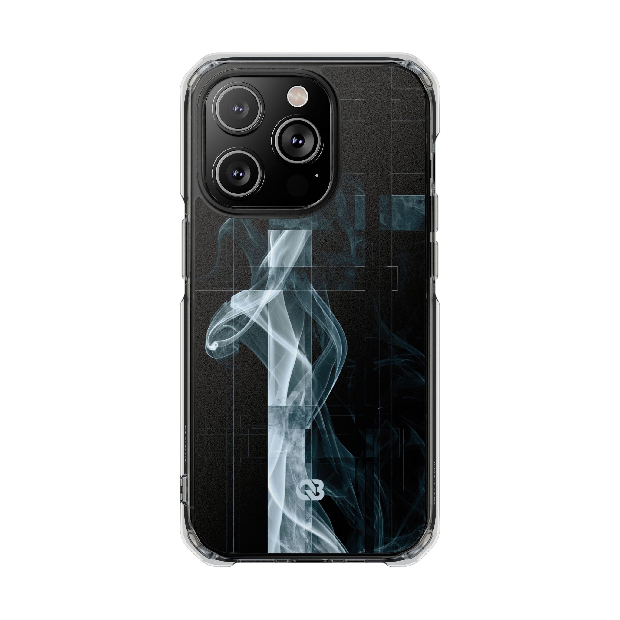 Black Impact MagSafe Phone Case for iPhone - Arctic Vapor Grid