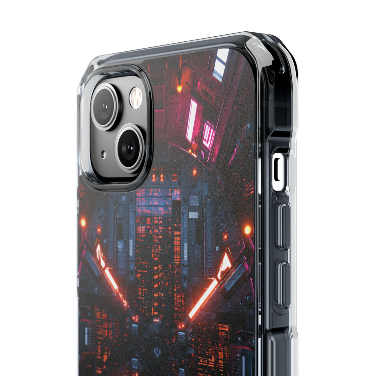Cybernetic Reactor Core · Clear Impact Magnetic Phone Case for iPhone · Black