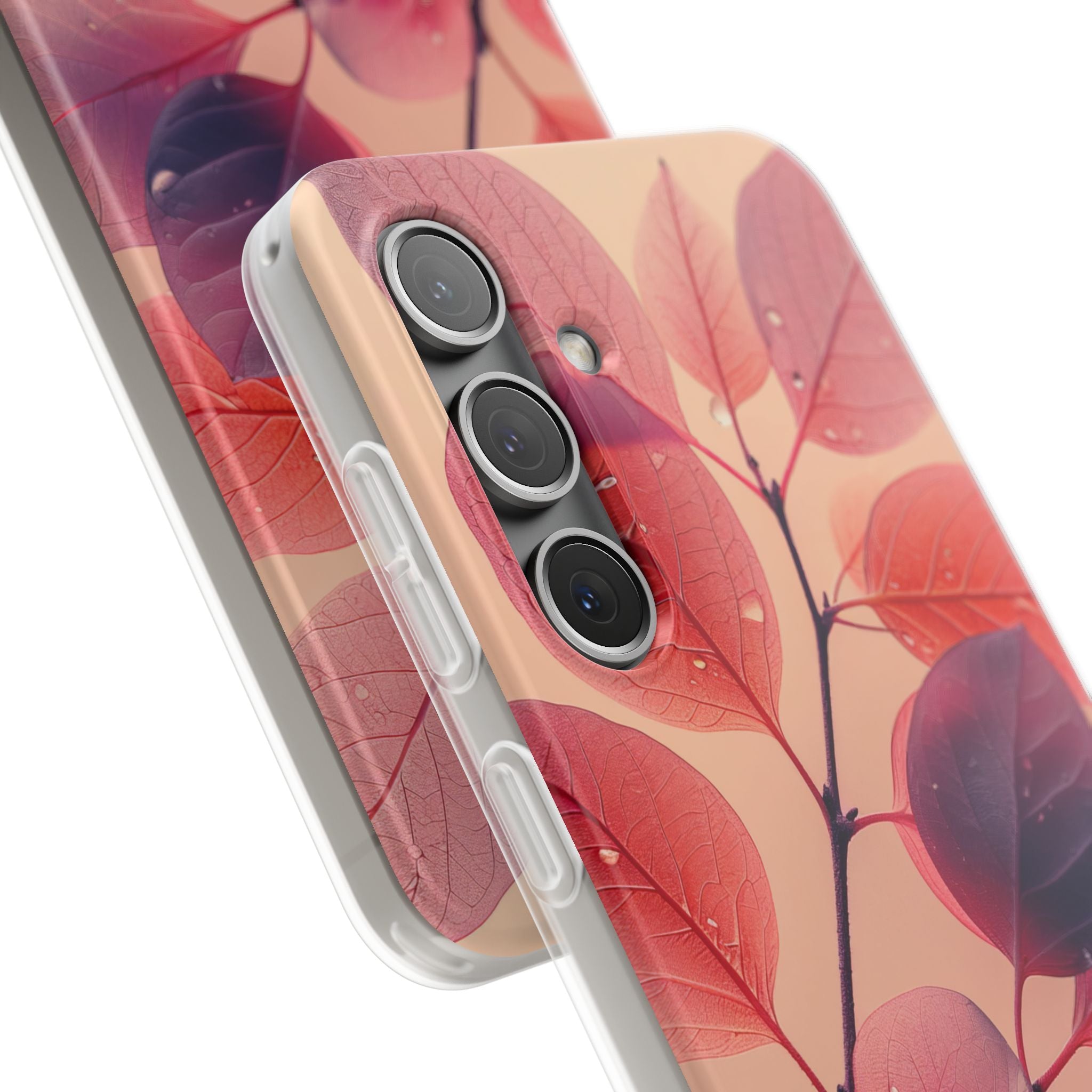 Dewy Magenta Foliage · Soft Phone Case for Samsung
