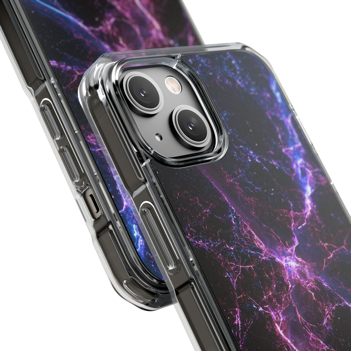 Neural Singularity · Clear Impact Magnetic Phone Case for iPhone · Black