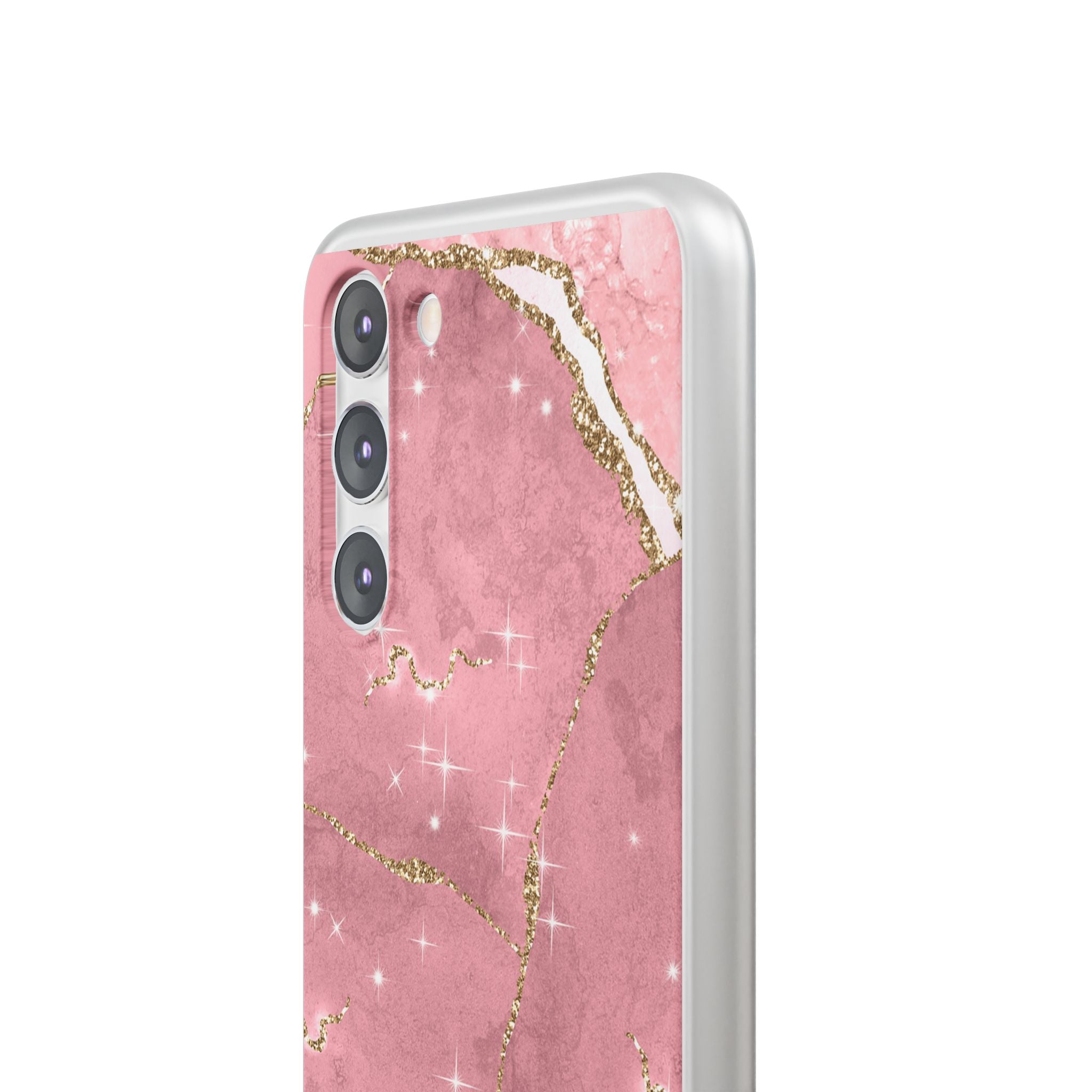 Rose Sparkle Marble · Soft Phone Case for Samsung