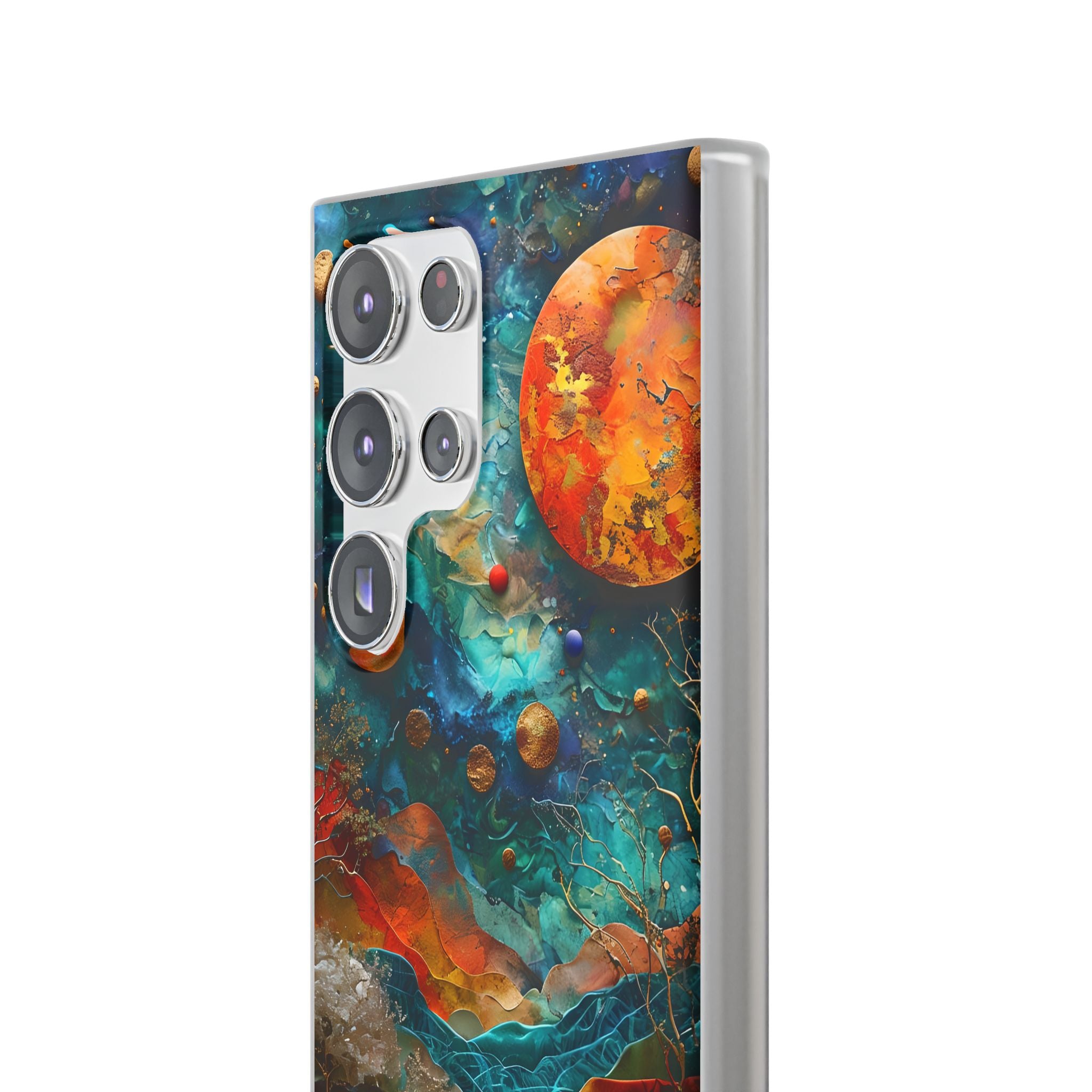 Copper Horizon Drift · Soft Phone Case for Samsung