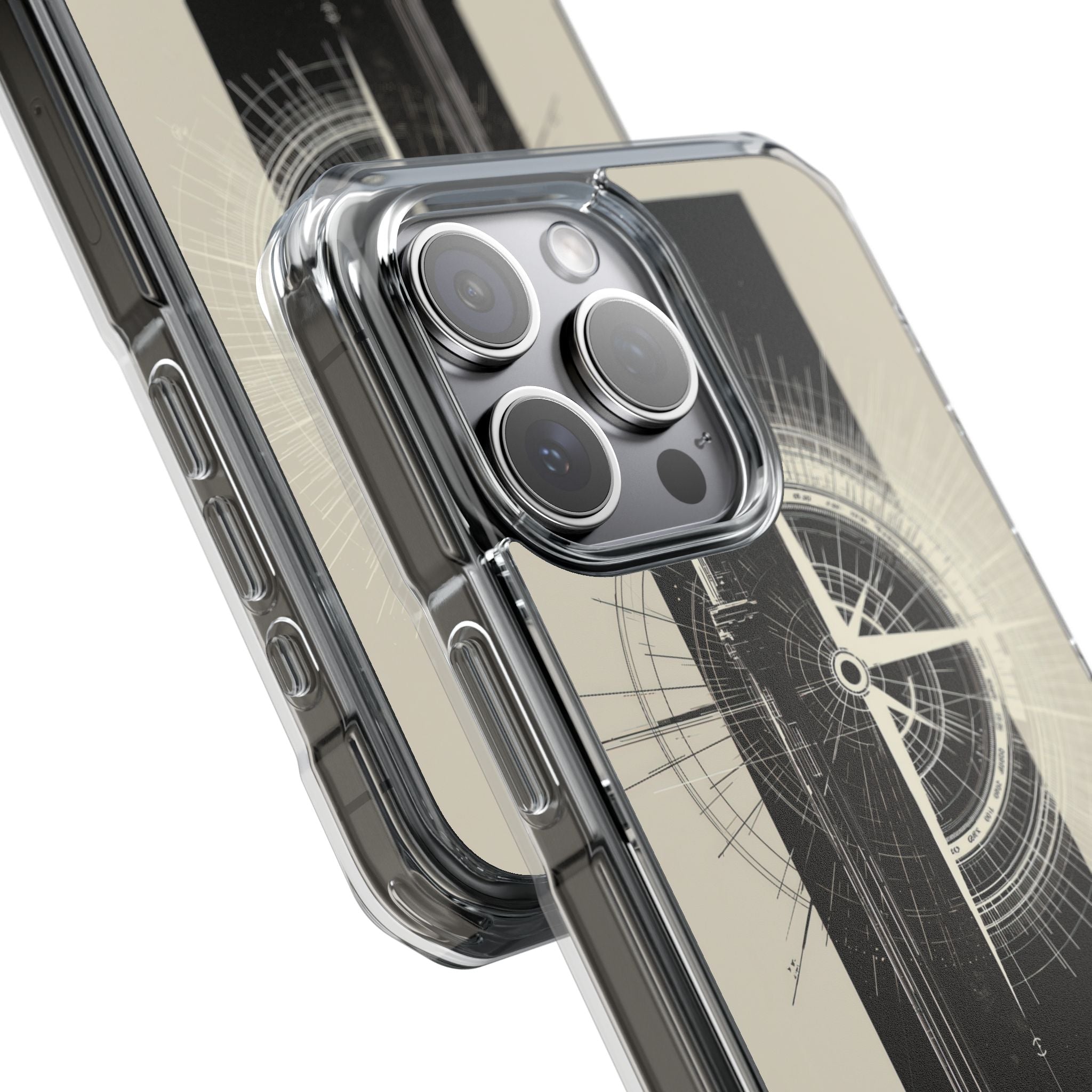 Beige Impact MagSafe Phone Case for iPhone - Zenith Vector Spire