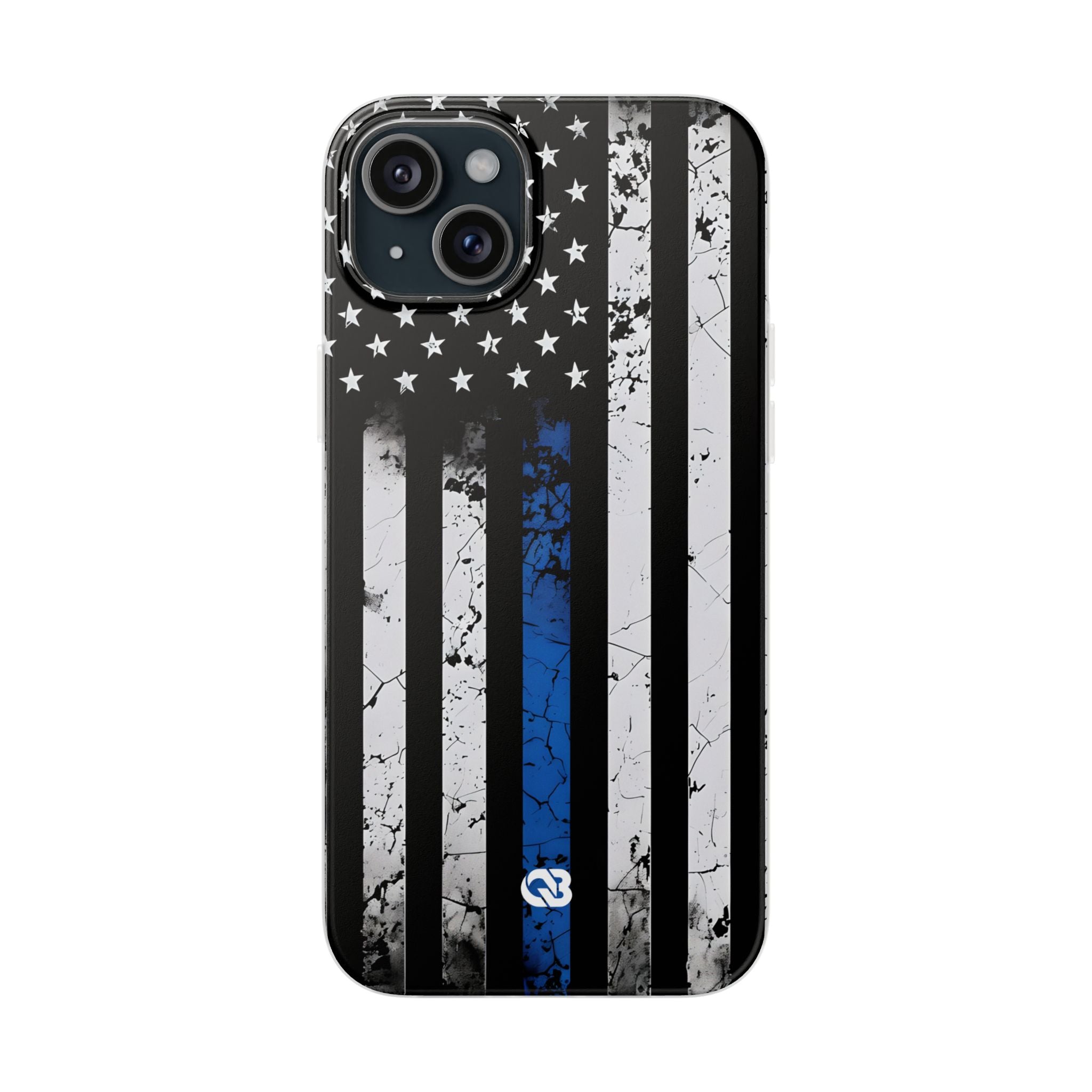 Gritty Cobalt Flag · Soft Phone Case for iPhone