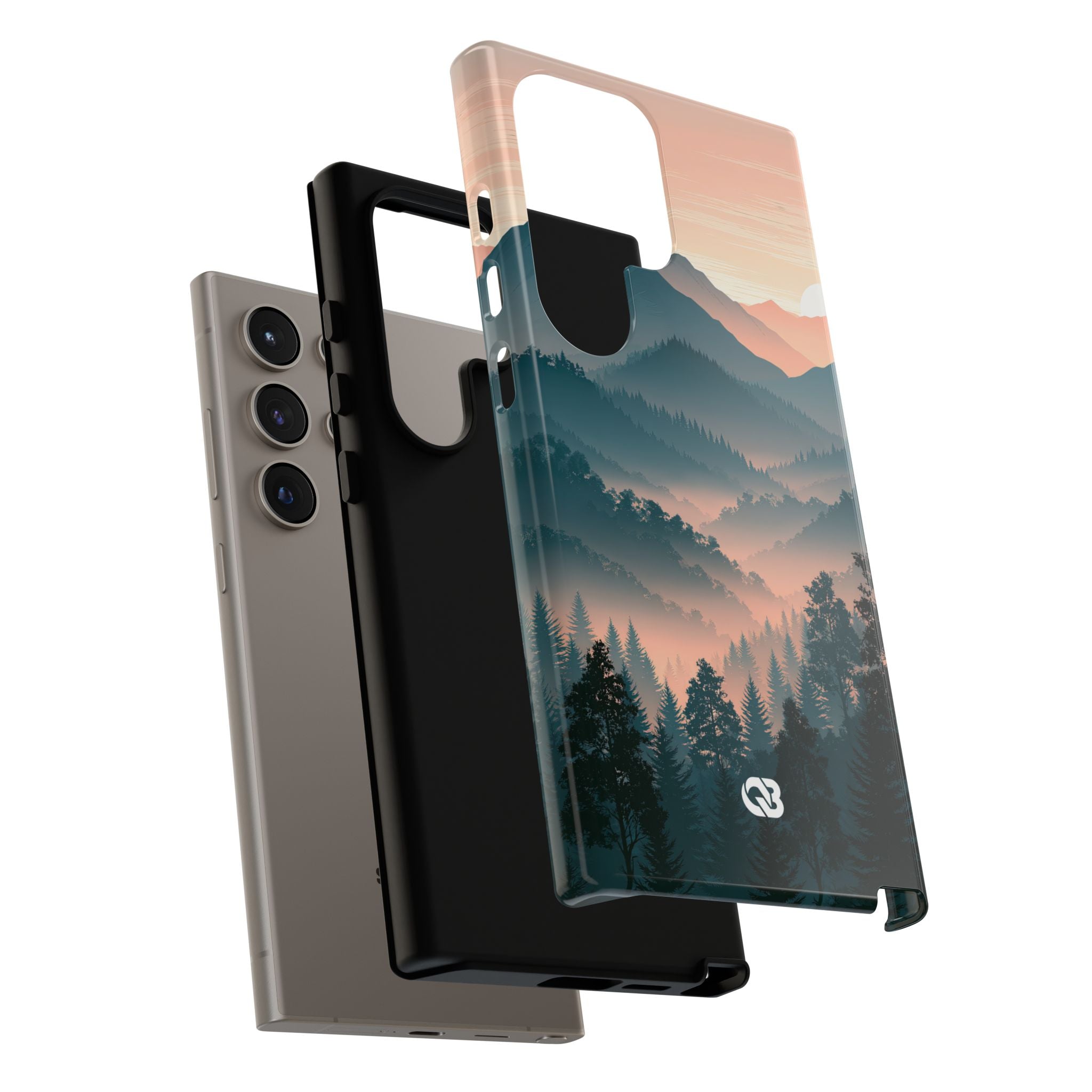 Teal Tough Phone Case for Samsung - Alpine Teal Horizon