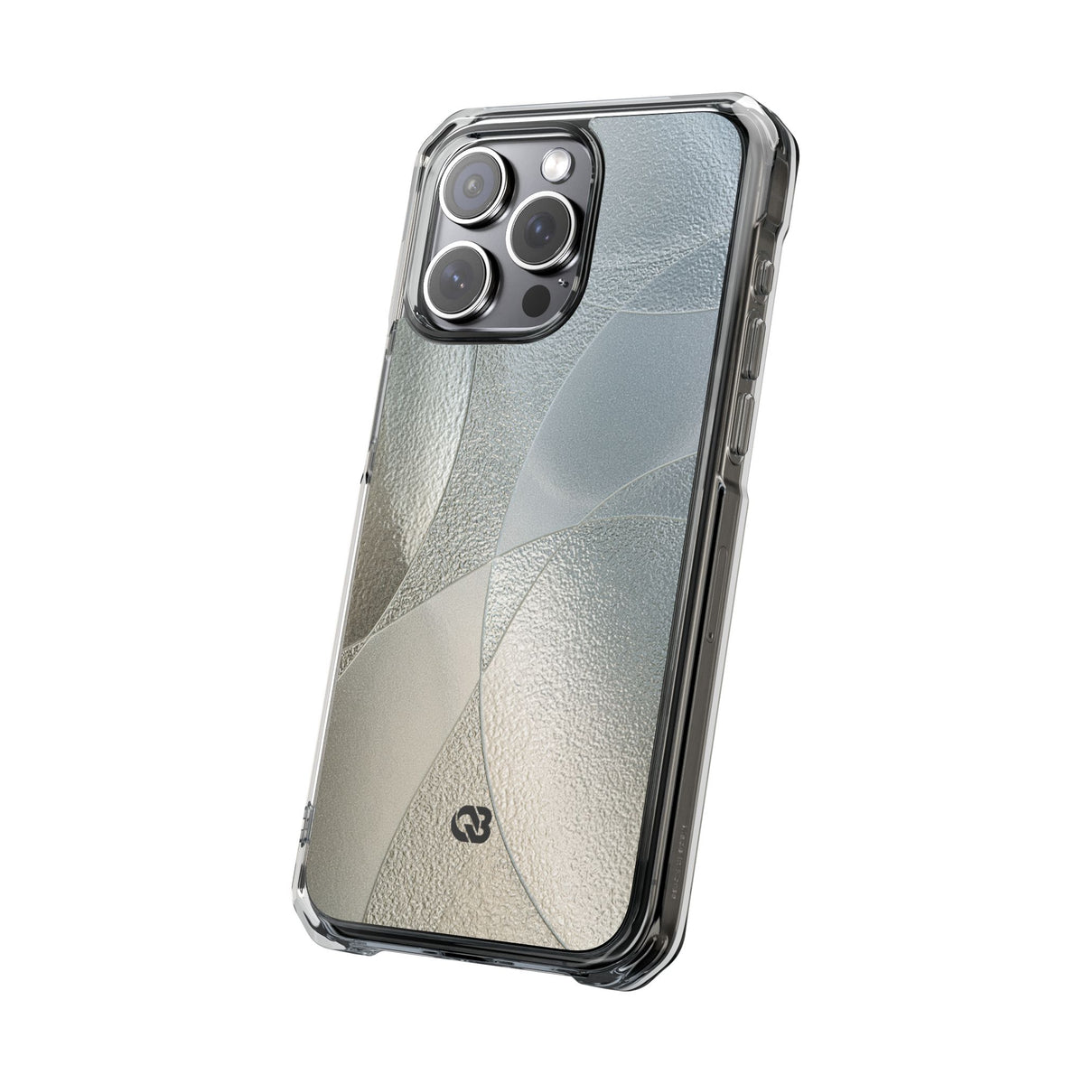 Refracted Arcs · Clear Impact Magnetic Phone Case for iPhone · Silver