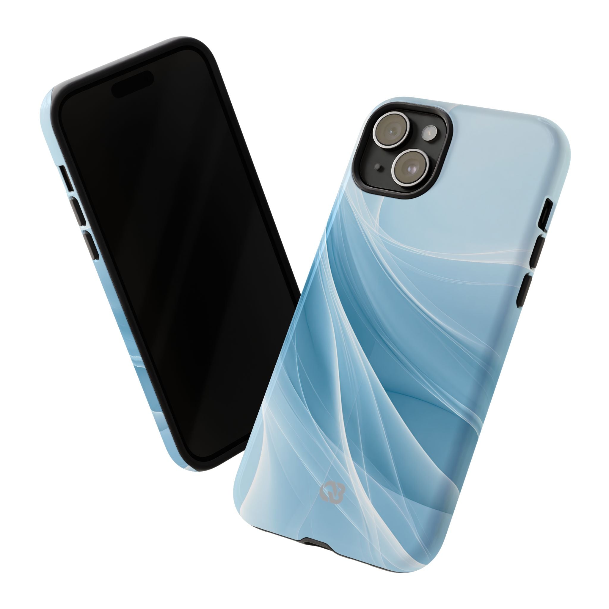 Blue Tough Phone Case for iPhone - Arctic Silk Drift